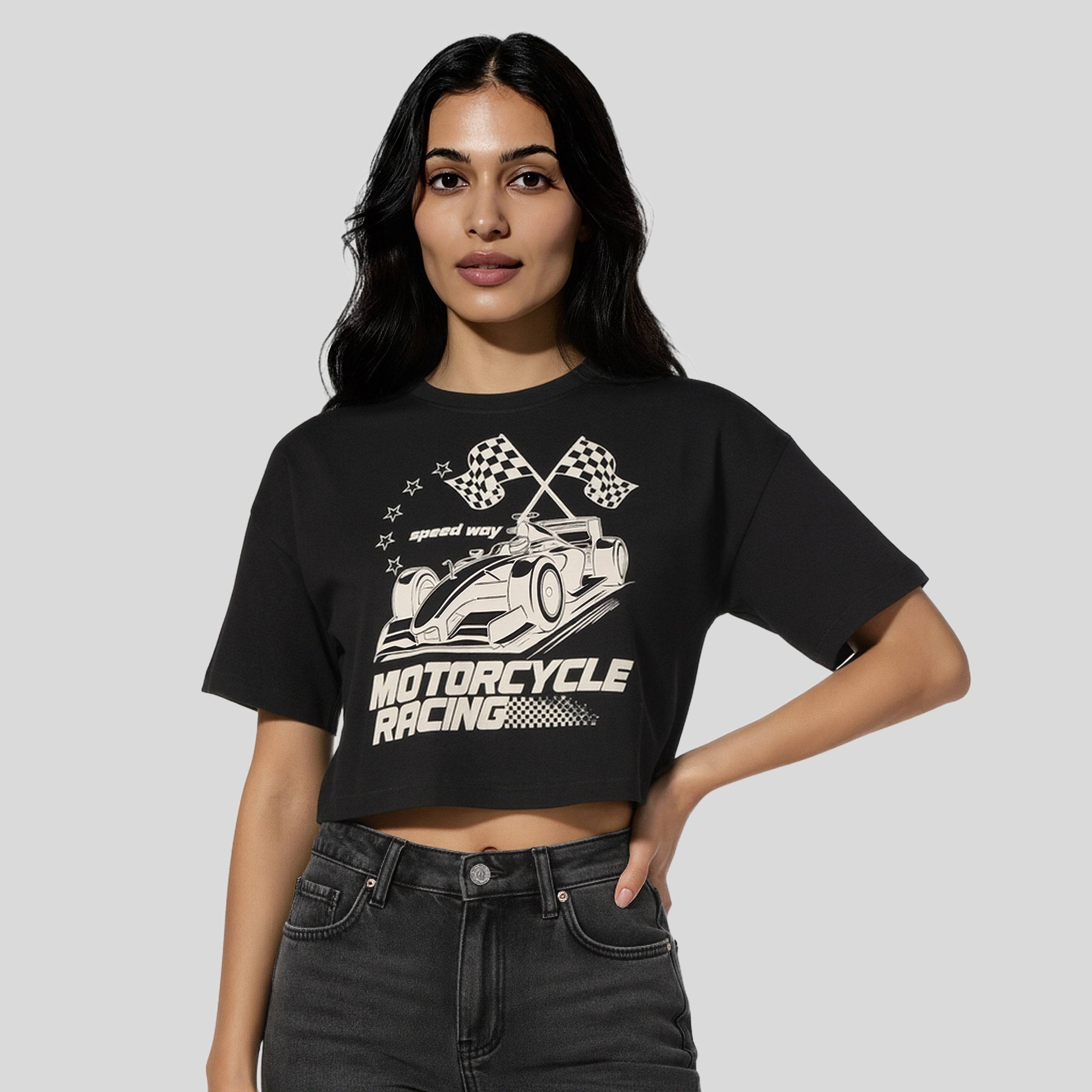Cotton Graphic Crop T-Shirt