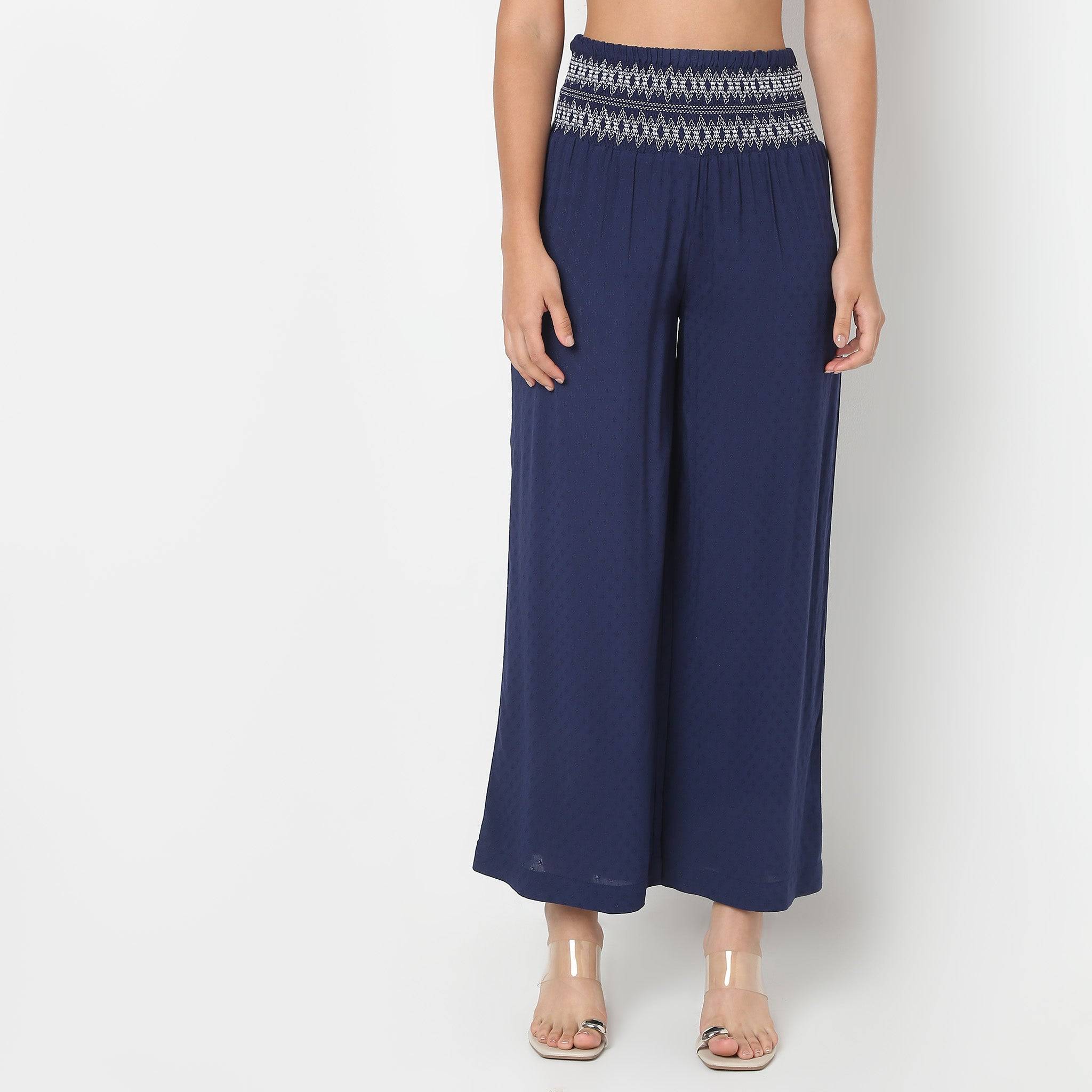 Betty Palazzo With Embroidery Detail