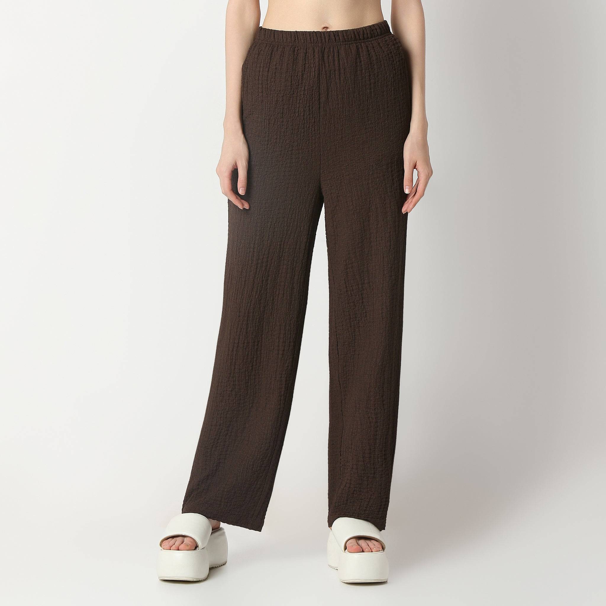 Relaxed Fit High Rise Palazzo With Elasticated Waistband