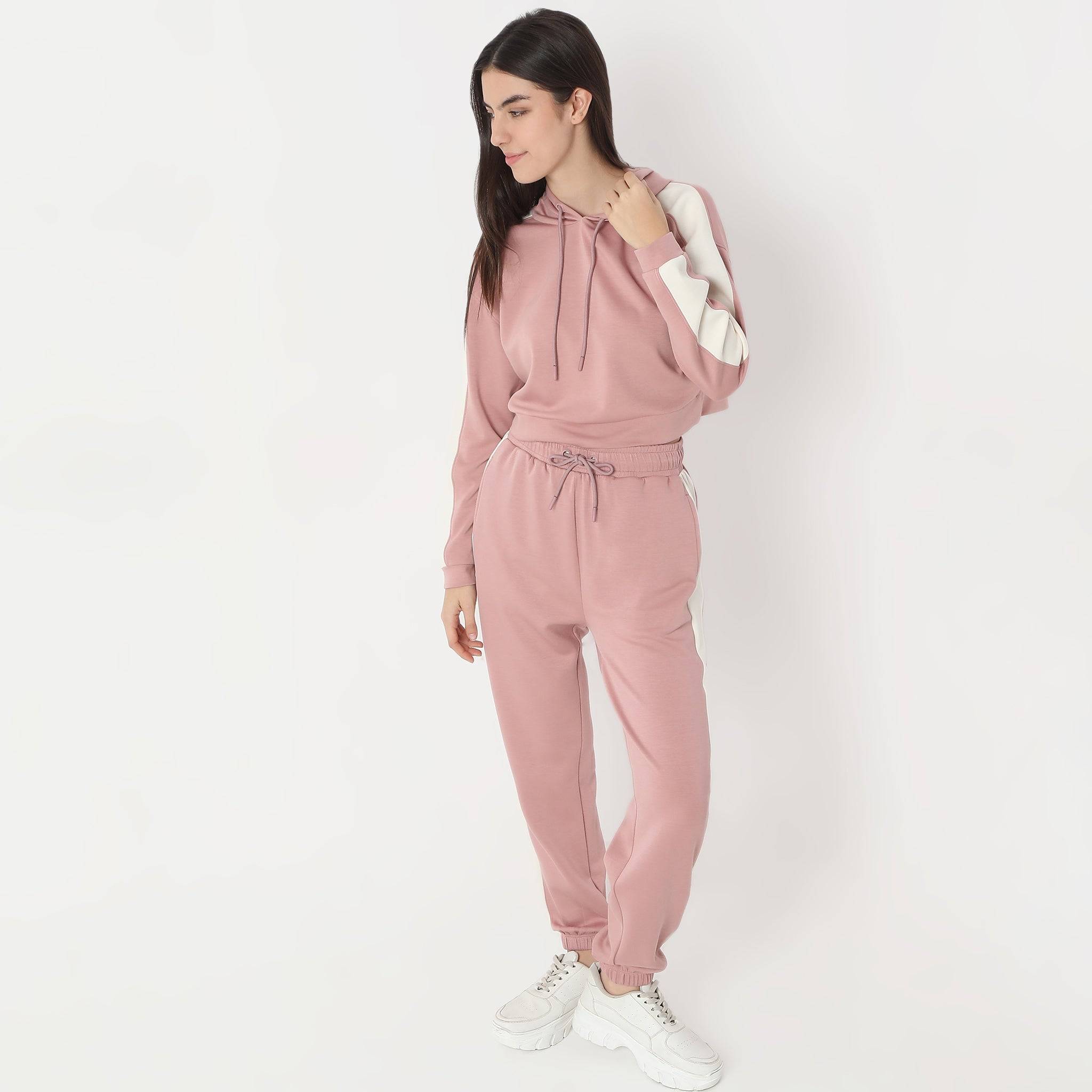 Relaxed Fit Full Sleeve With Hoodie And Drawstring T-Shirt