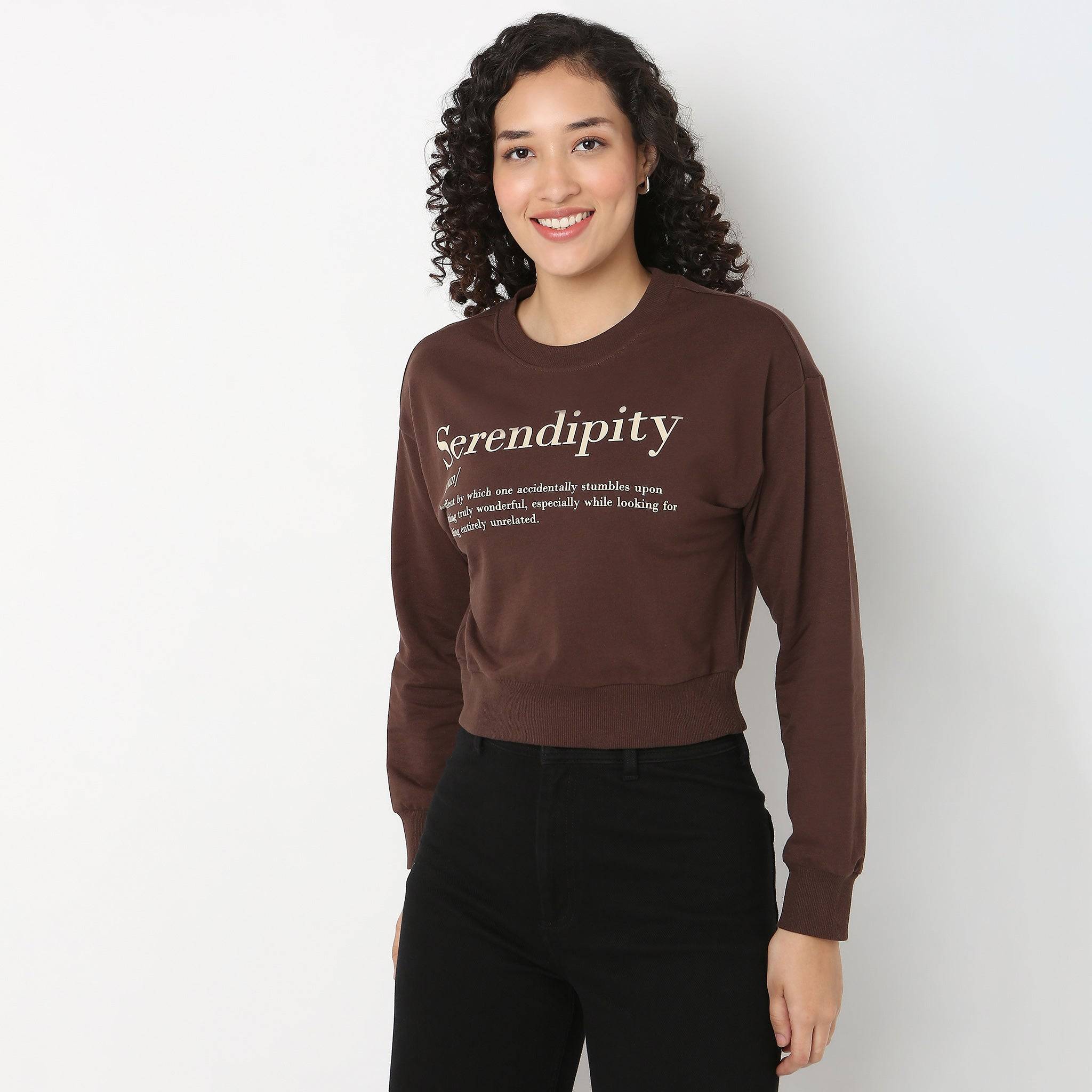 Graphic Oversize Crop Sweat Tee