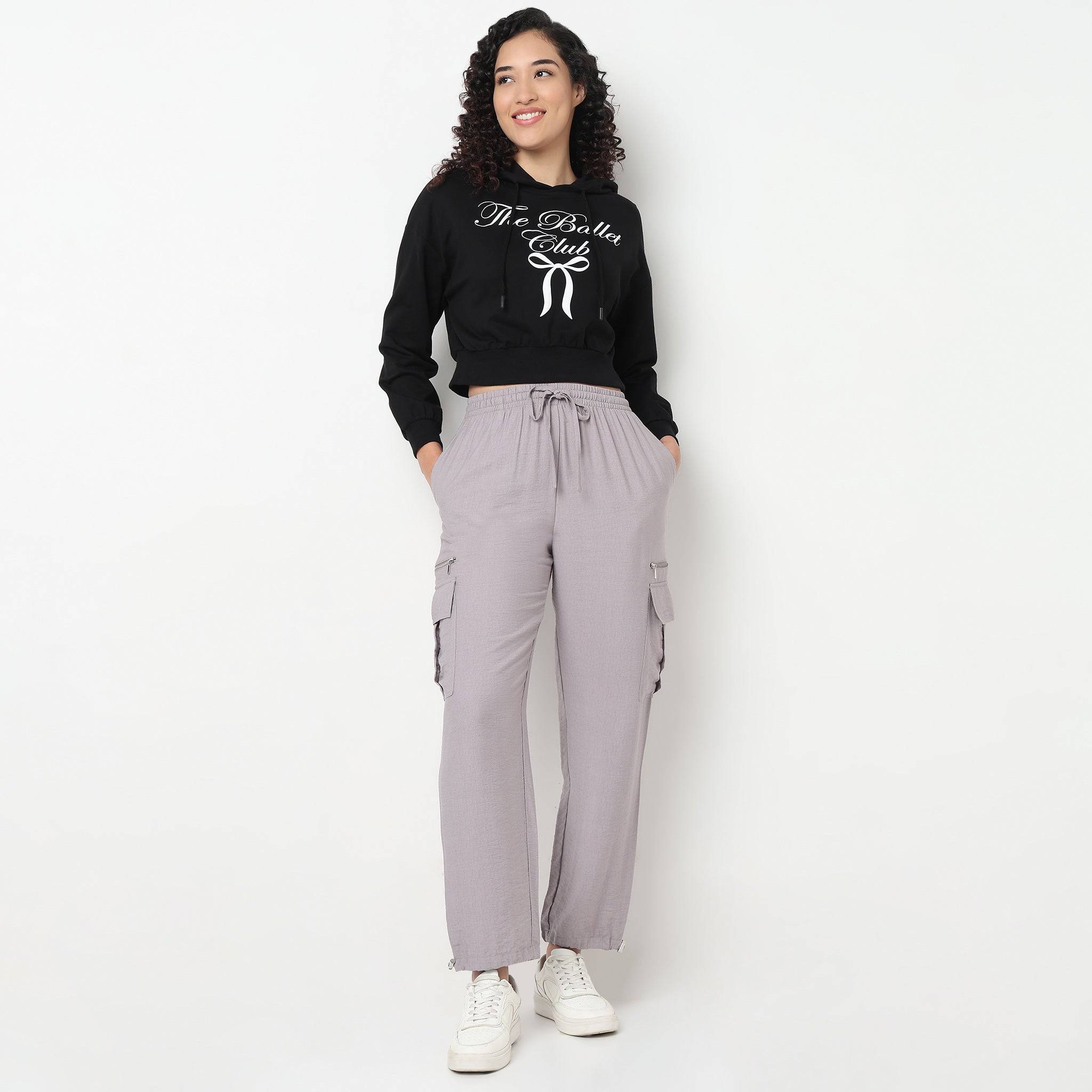 Graphic Oversize Crop Sweat Tee