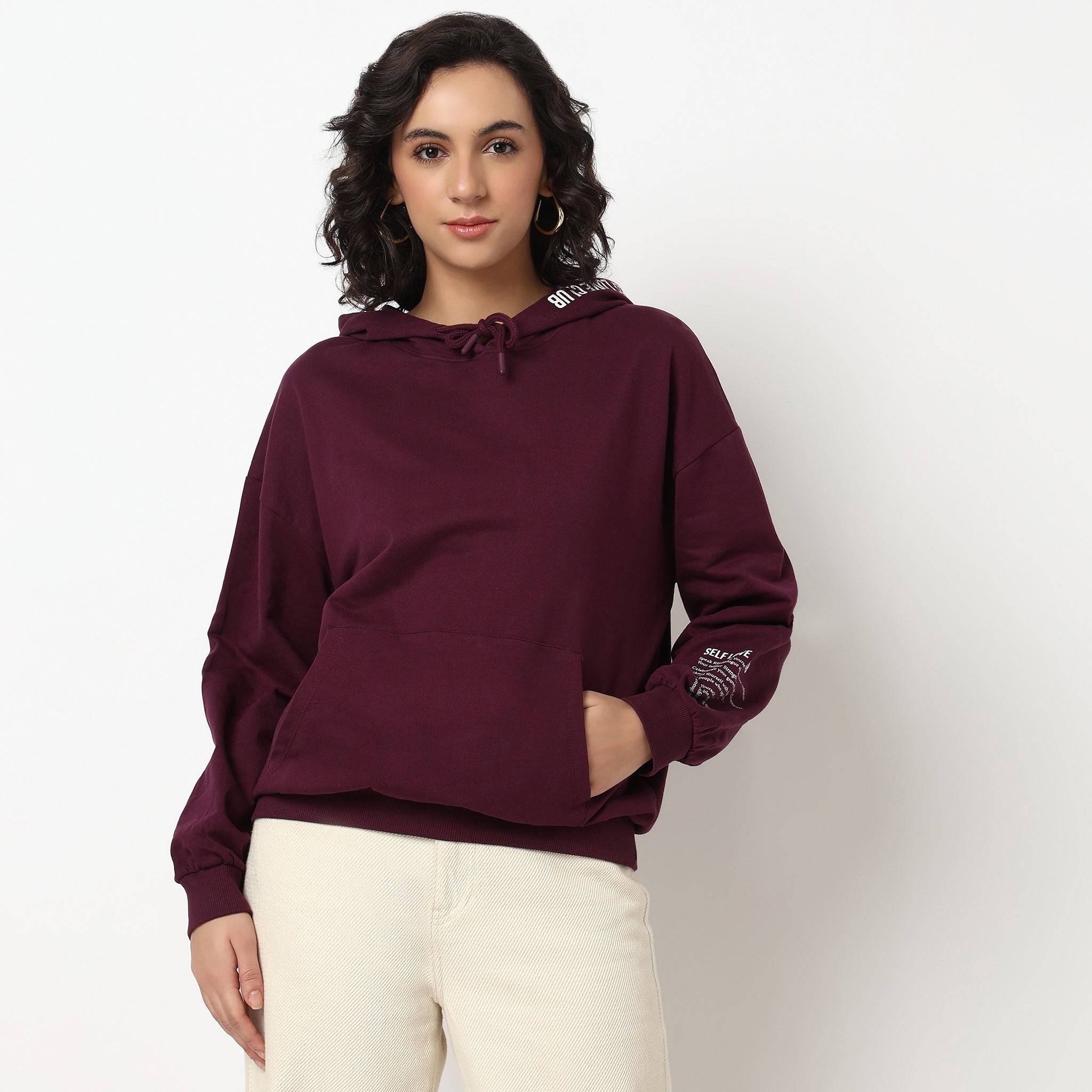 Graphic Cotton Hoodie Sweat Tee