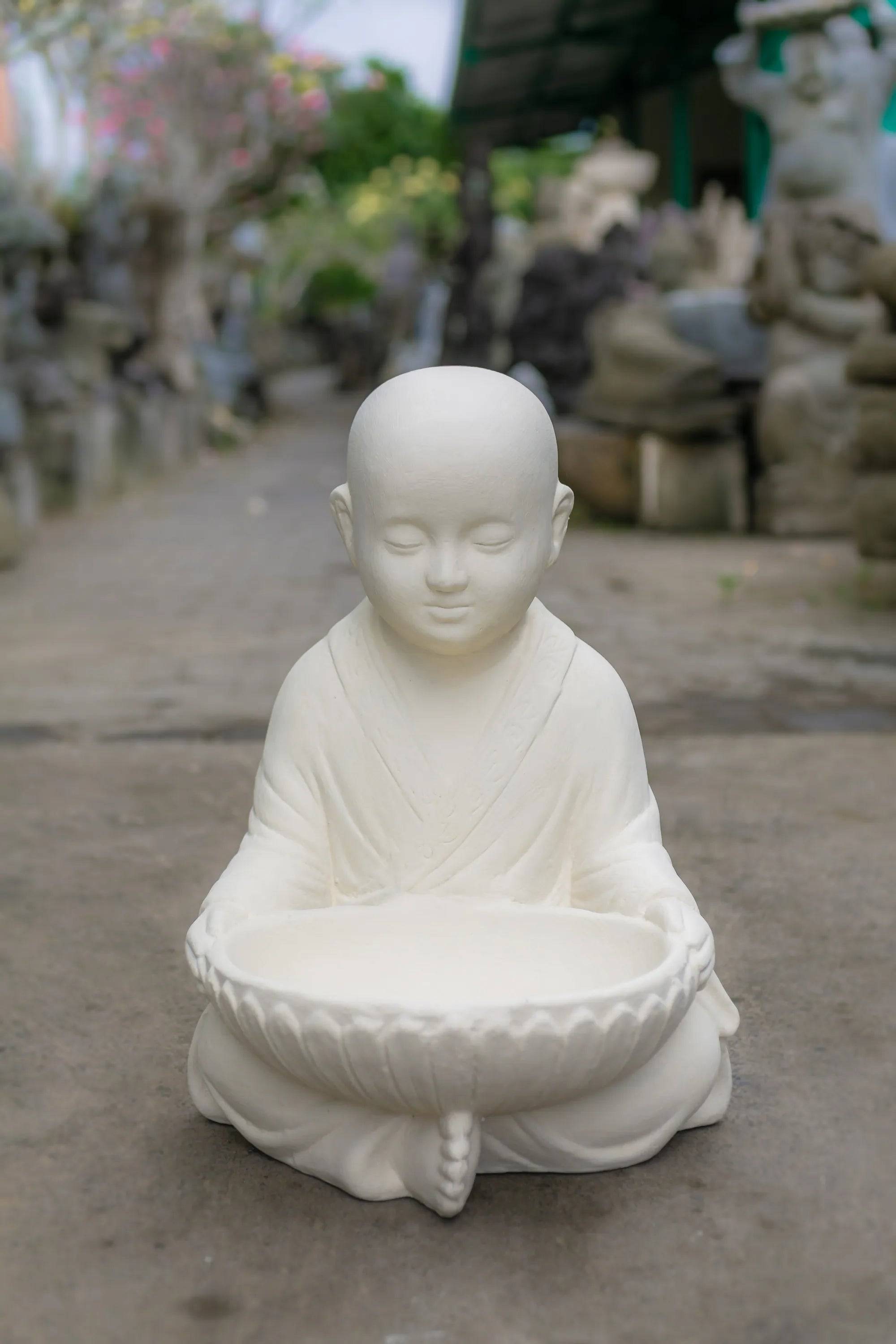 Young Monk With Large Receiving Bowl