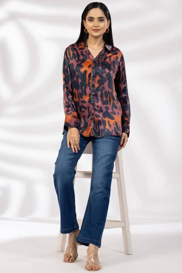 Blue Solid Bell Bottom Denim Jeans