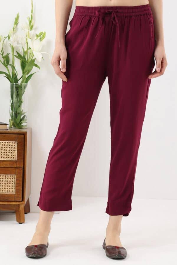 Magenta Rayon Palazzo