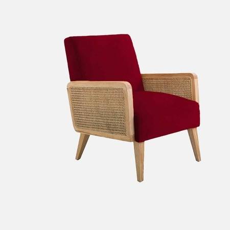 Evant Ratan Accent Chair in Maroon Colour
