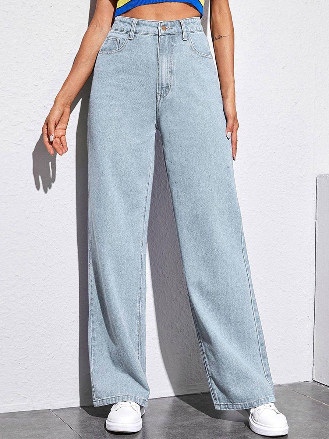 Kotty Women Straight Fit High-Rise Stretchable Cotton Lycra Blend Jeans