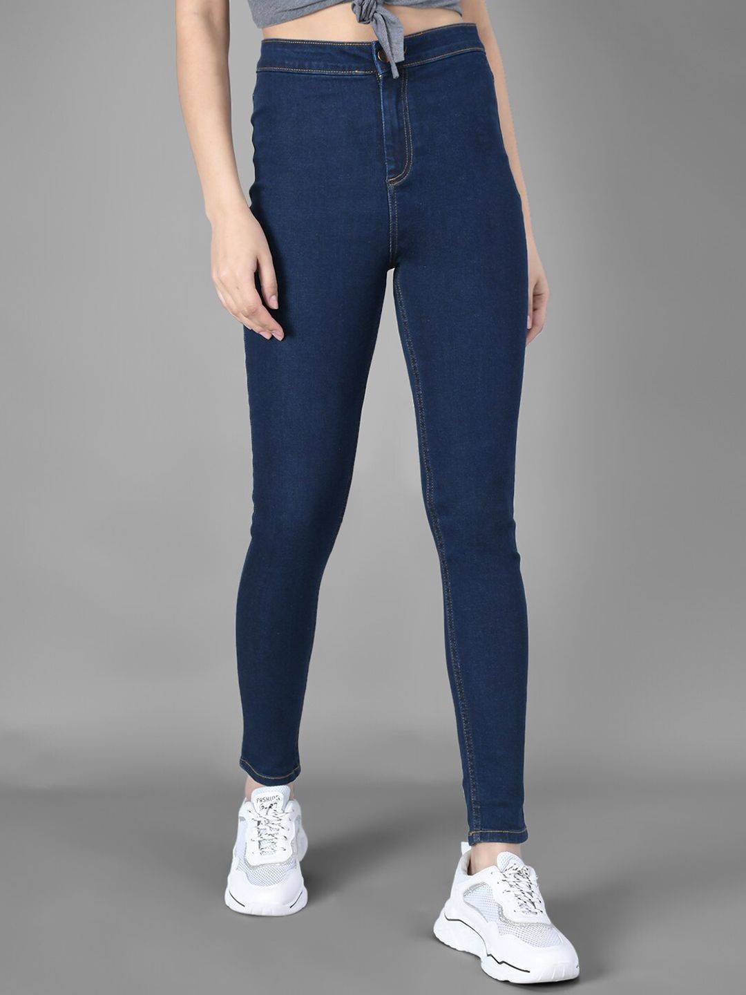 Kotty Women Blue Skinny Fit High-Rise Clean Look Jeans