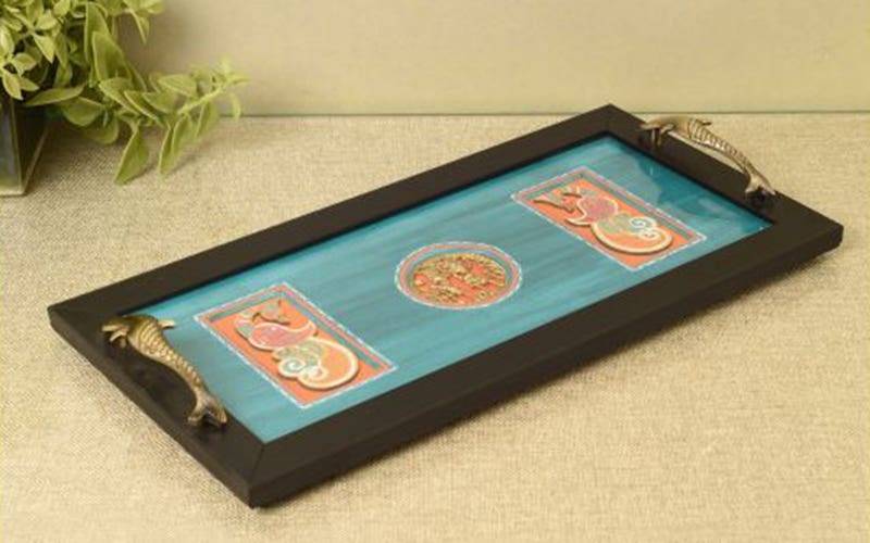 Aakriti Art Creations Peacock Elegance Tray