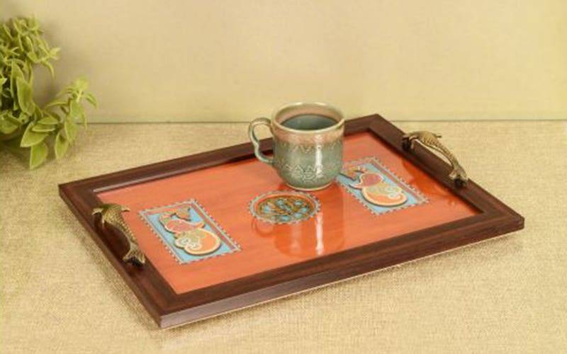 Aakriti Art Creations Citrus Plume Tray