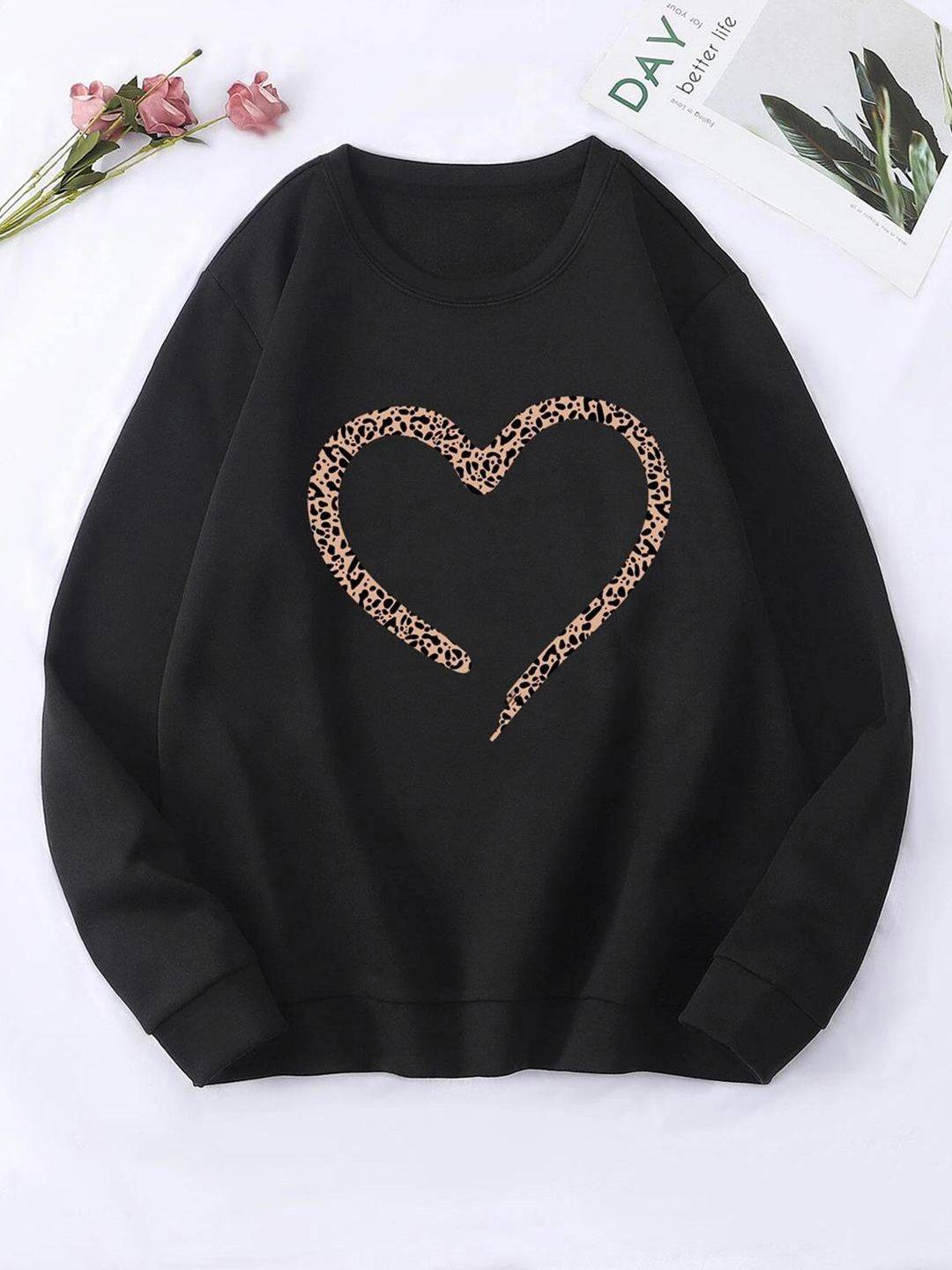 Kotty Women Printed Round Neck Sweatshirt