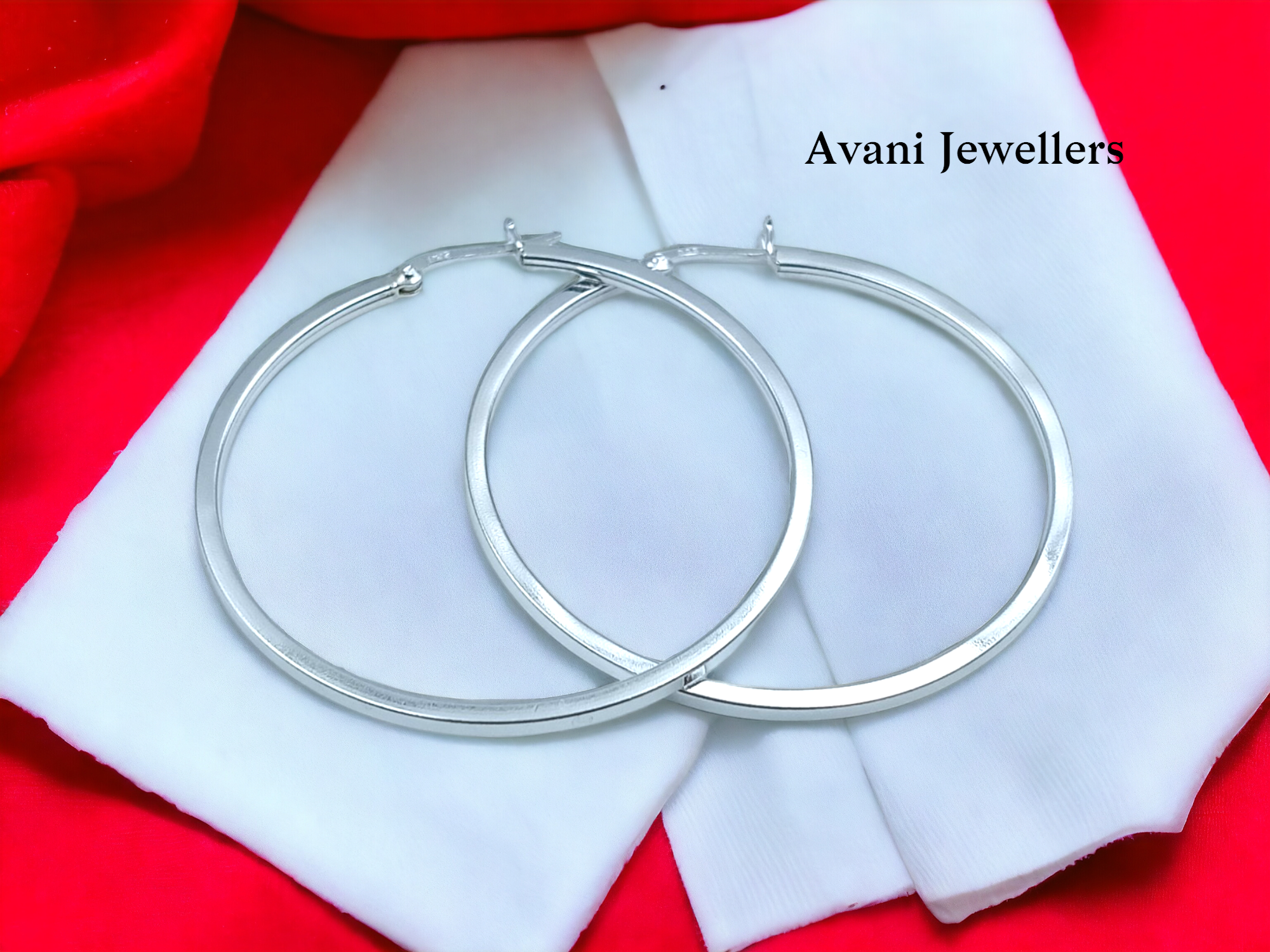 Silver Antique Plain Earrings @ ₹2772
