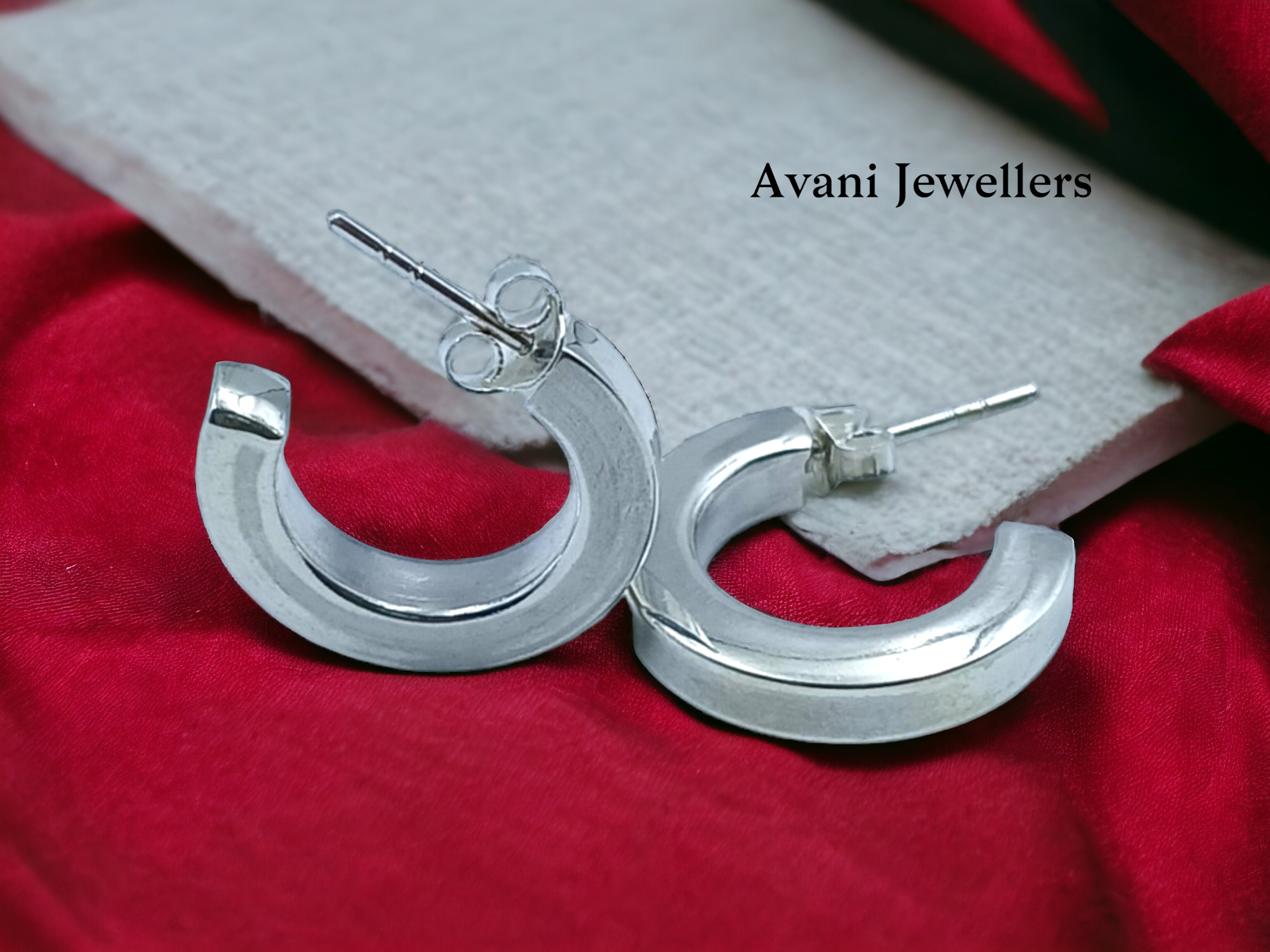 Silver Antique Plain Earrings @ ₹1890