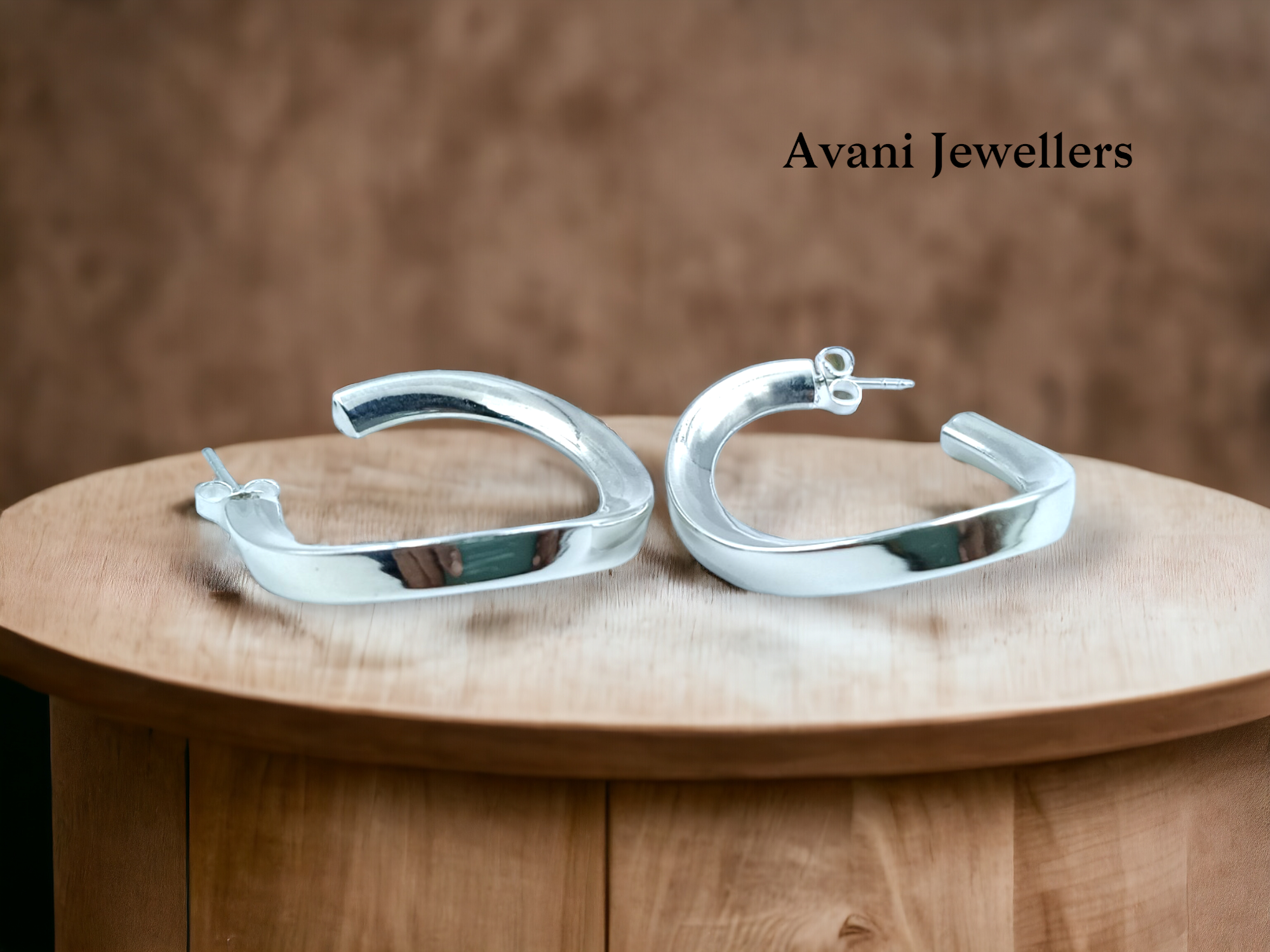 Silver Antique Plain Earrings @ ₹2632