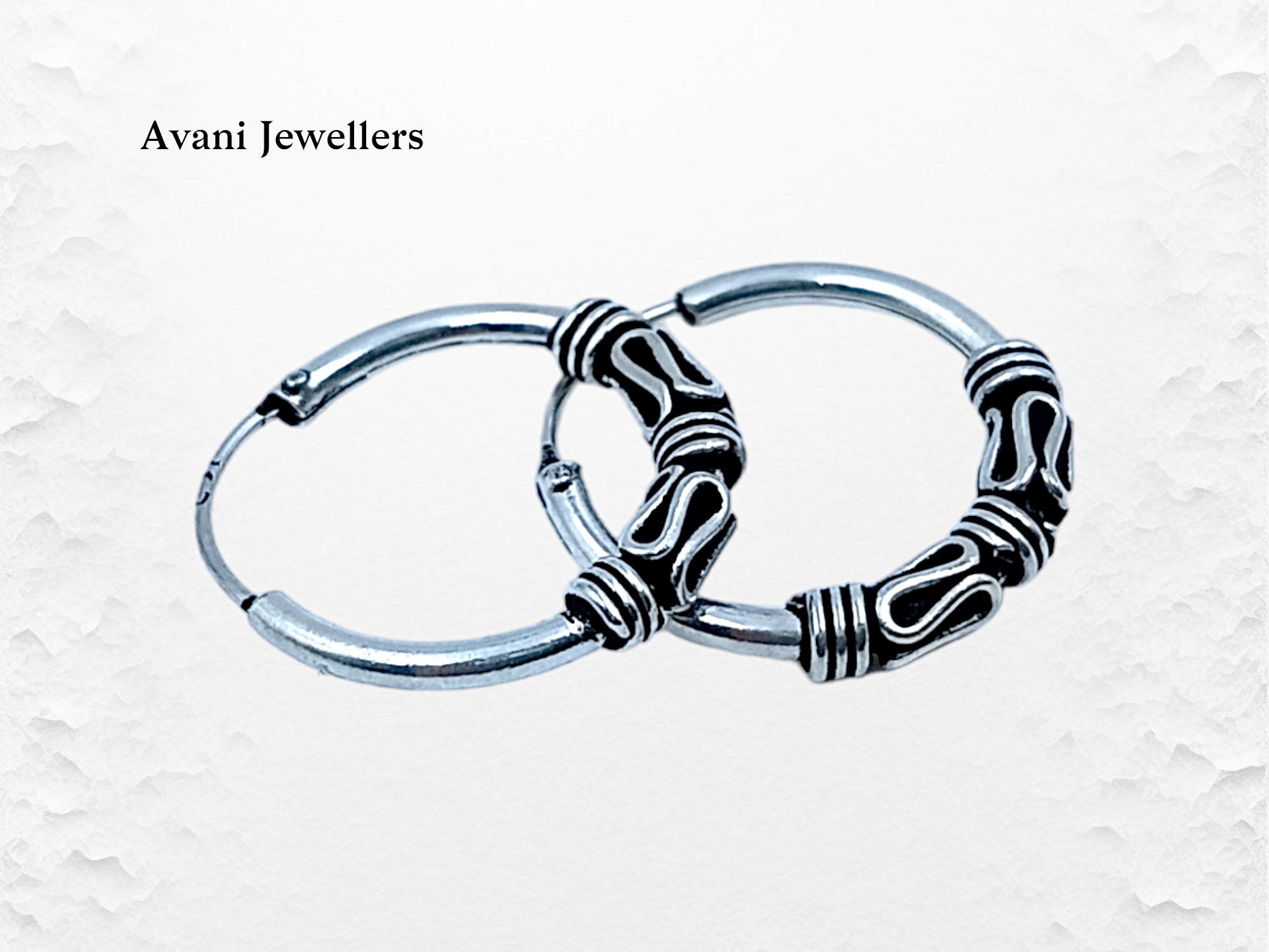 Silver Antique Plain Earrings @ ₹877