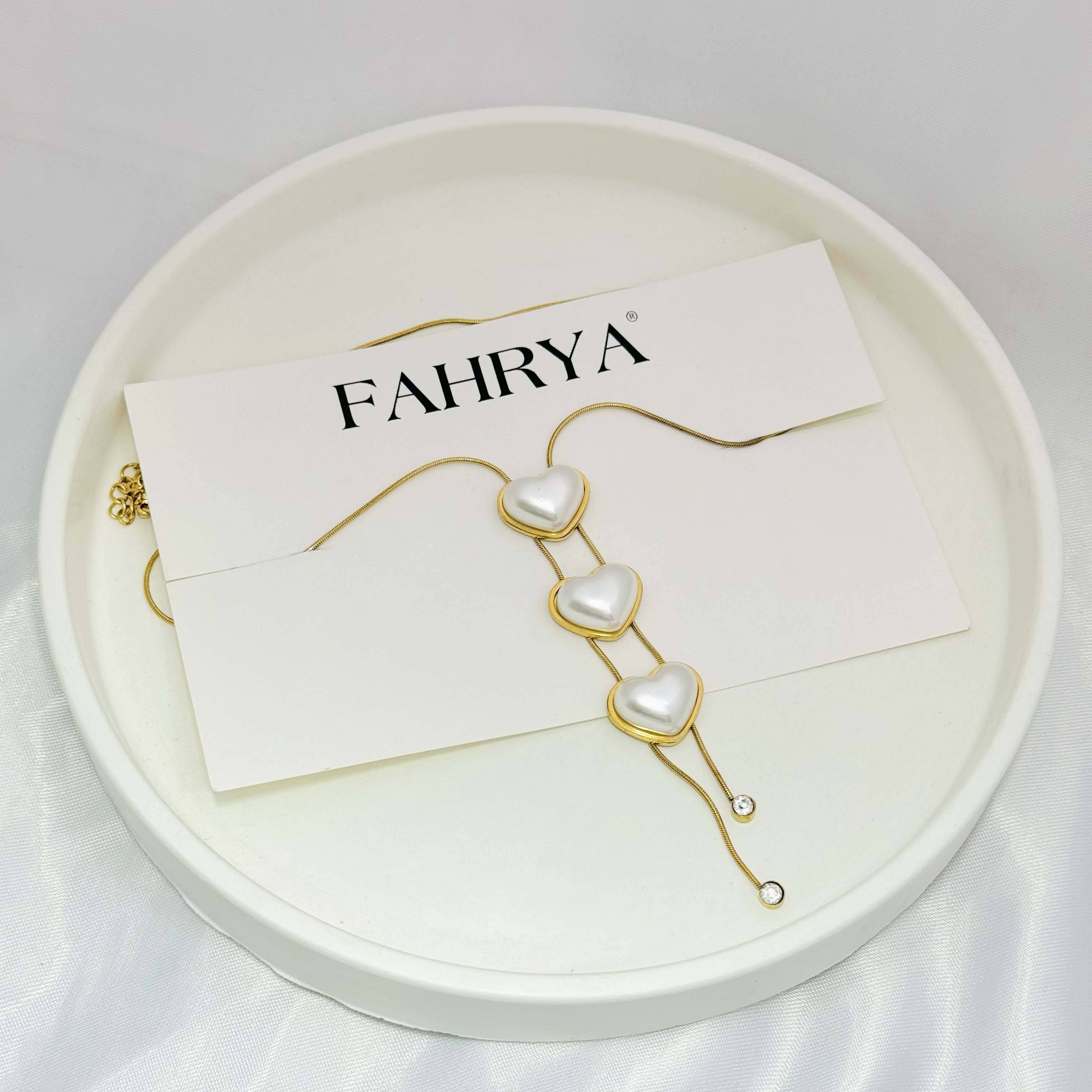 Triple White Stone Straight Necklace buy only at ₹199