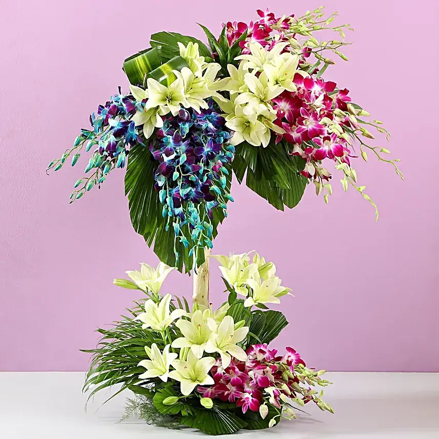 Bright Flowers Tall Arrangement