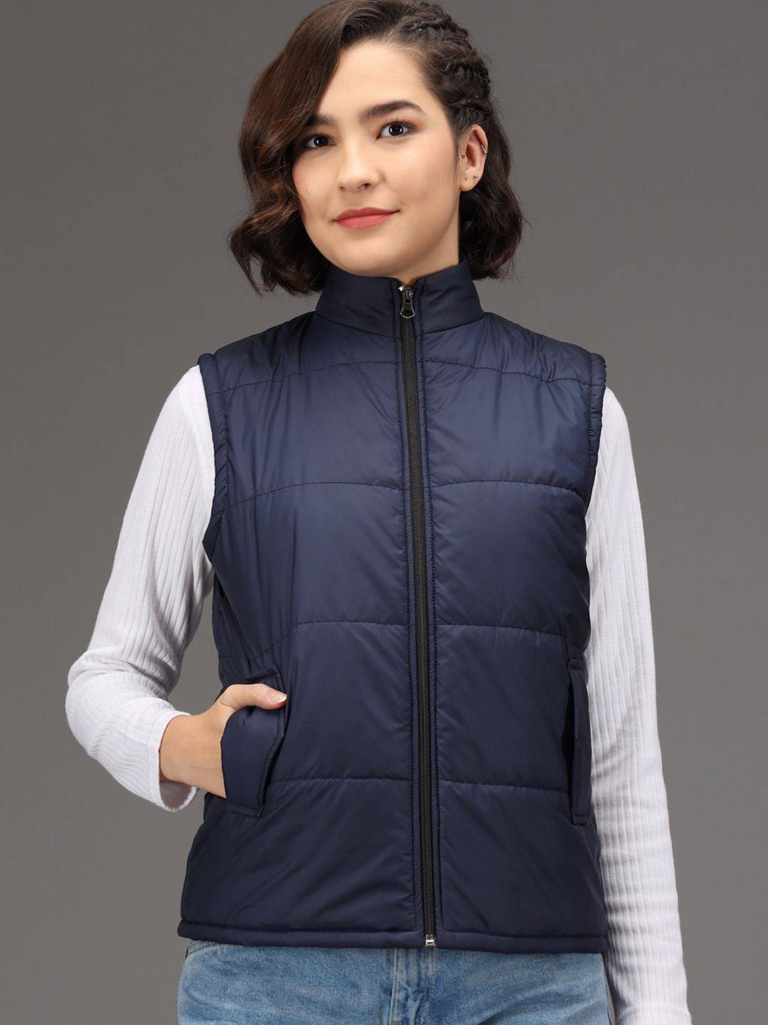 Kotty Women Blue Solid Puffer Jacket