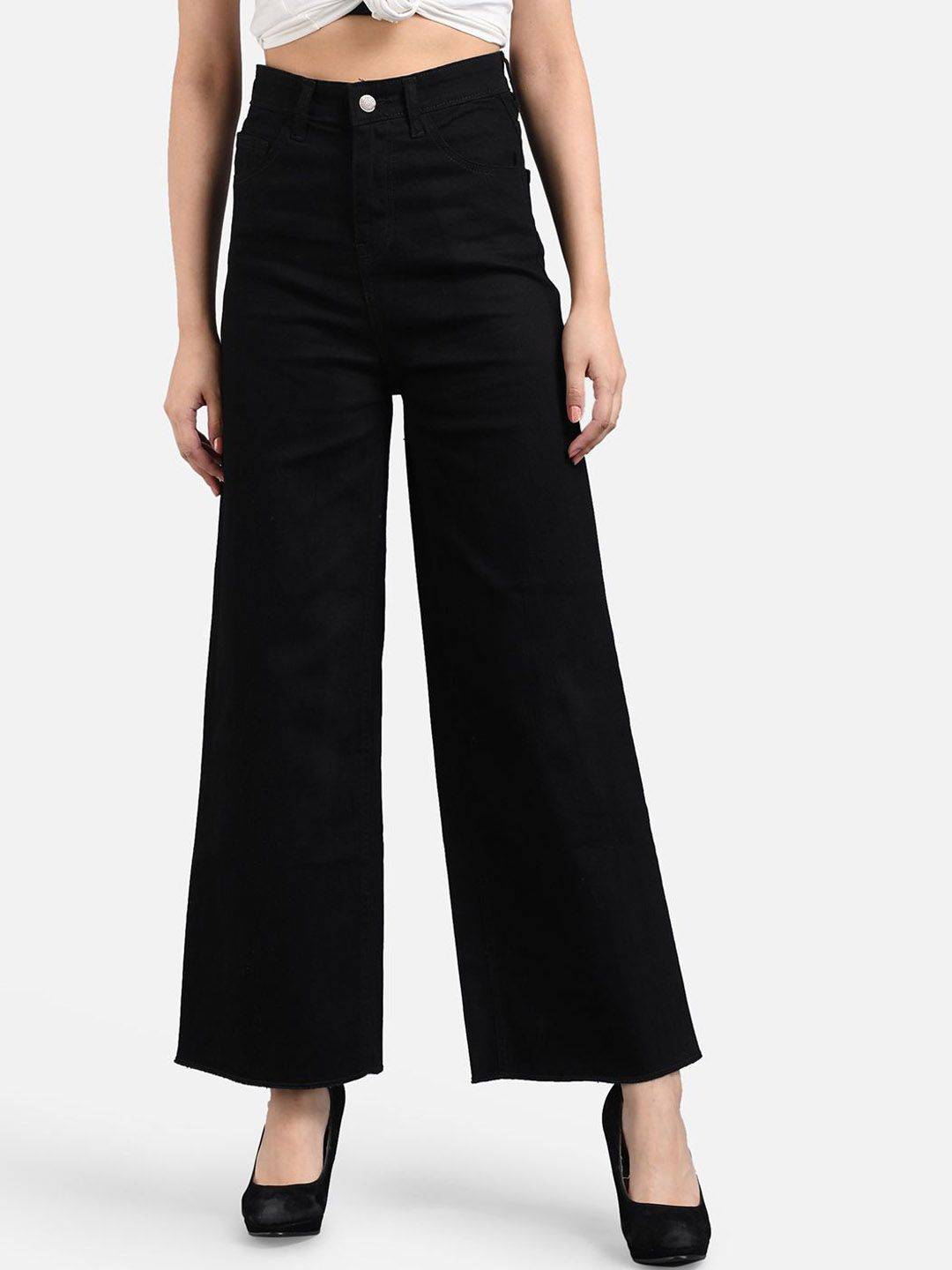 Kotty Women Cotton Flared High-Rise Stretchable Jeans