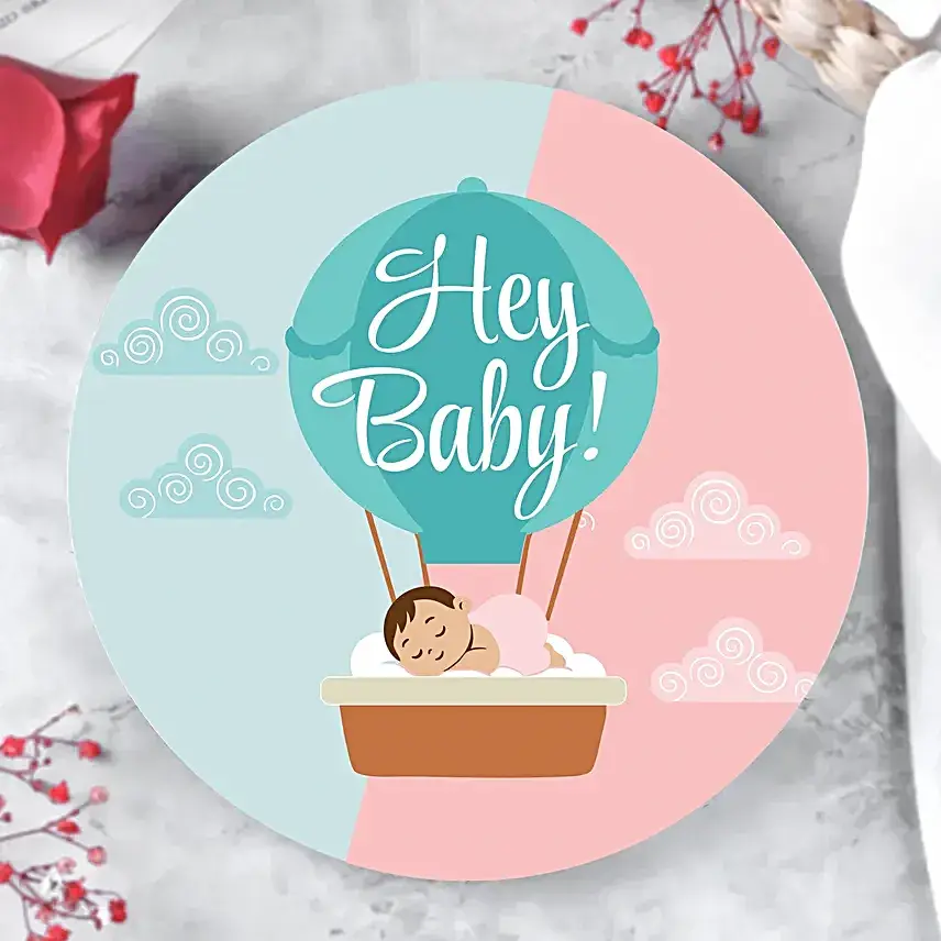 Baby Shower Eggless Chocolate Bento Cake