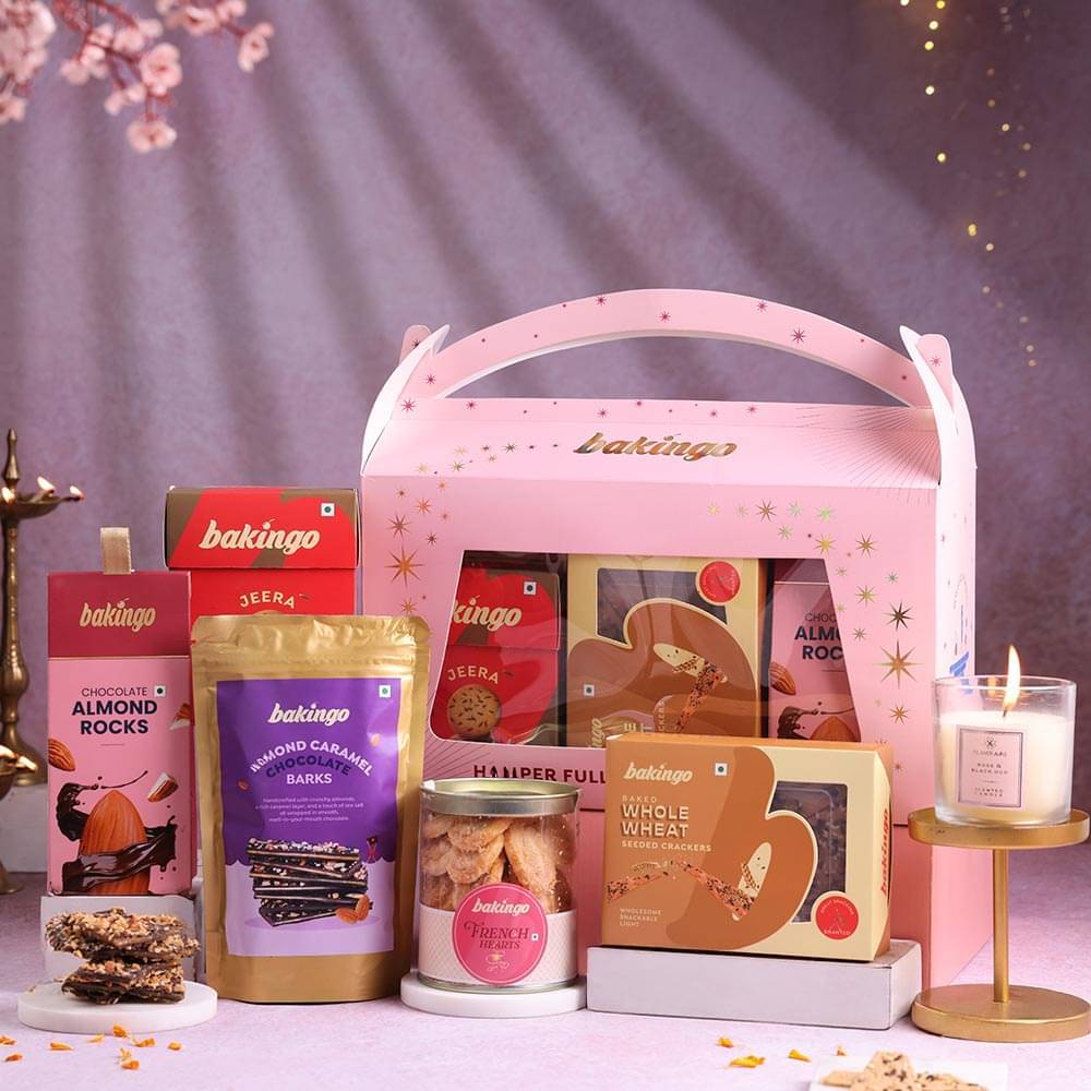 Festive Treasure Gift Hamper With Candle