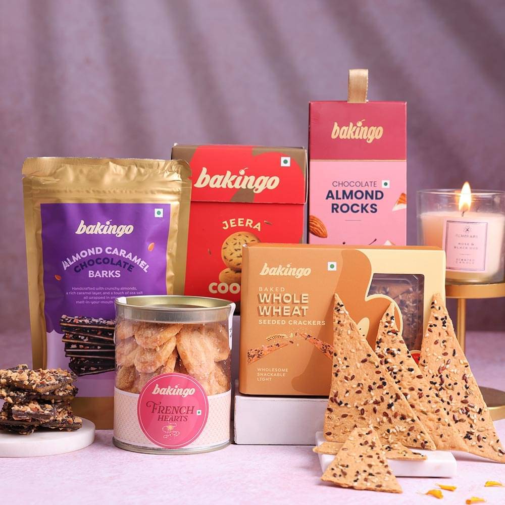 Festive Treasure Gift Hamper With Candle