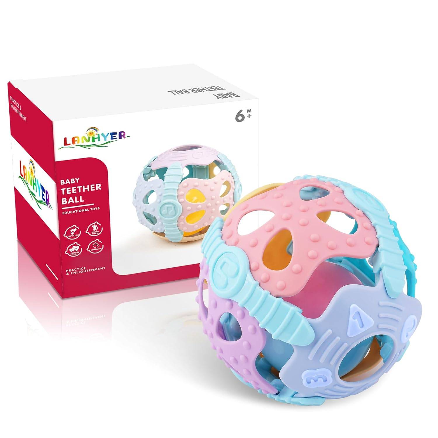Baby Rattle Ball - Teething Sensory Montessori Toy for Infants Buy @ ₹449