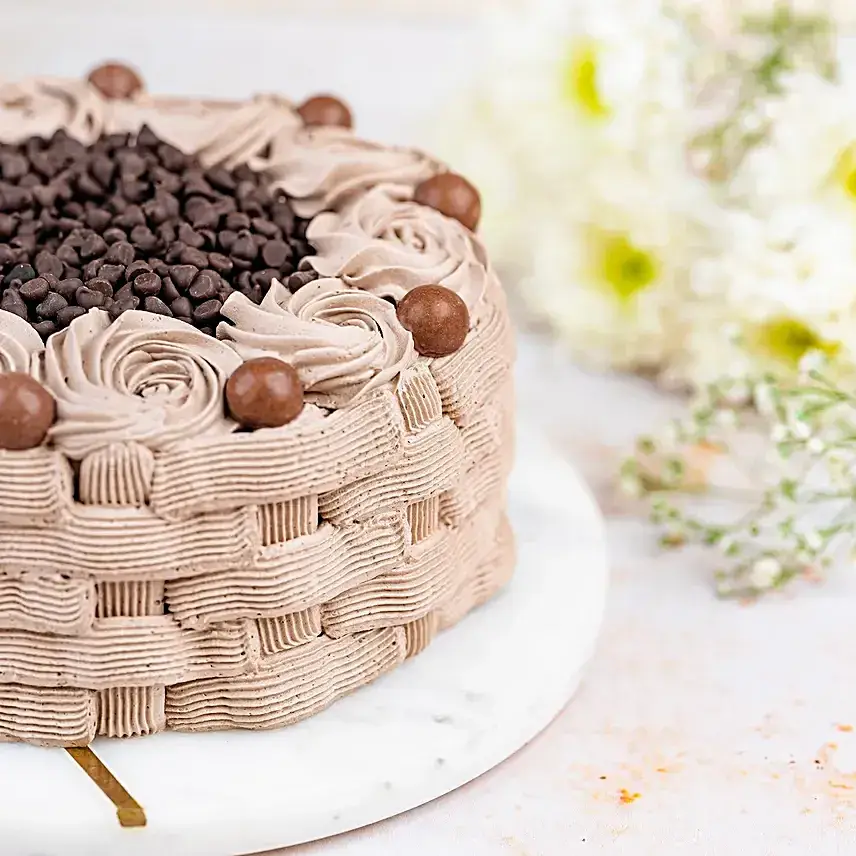 Basketweave Design Chocolate Cake- Half Kg