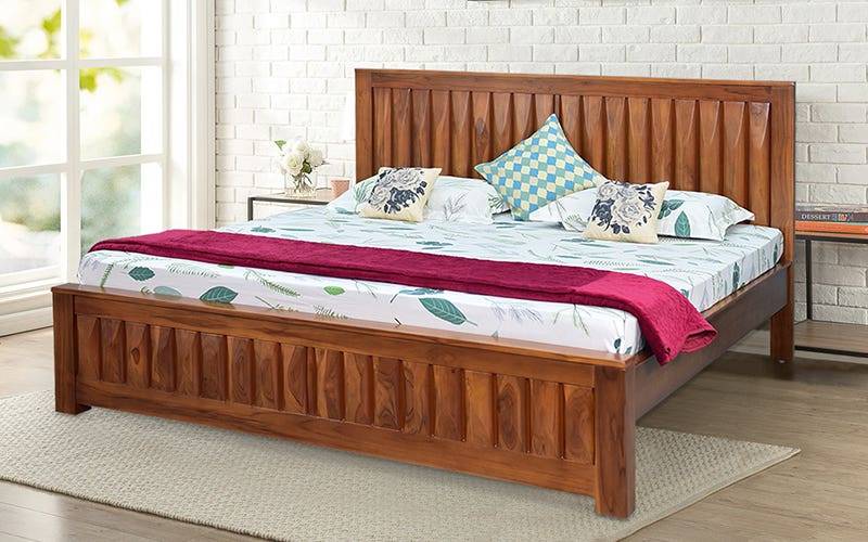 Royaloak Charger Wooden Queen Bed