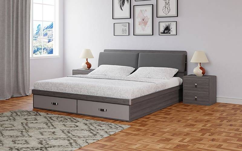 Royaloak Tivoli Italian King Size Bed with Hydraulic and Headboard Storage
