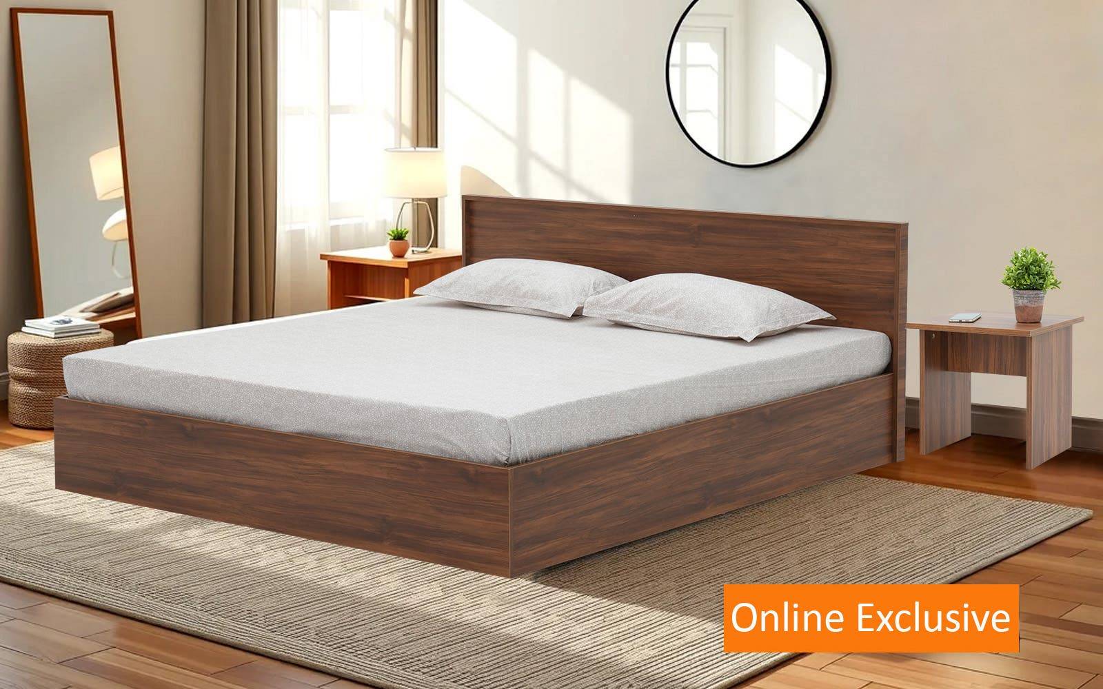 Royaloak Taurian Queen Size Bed with Box Storage