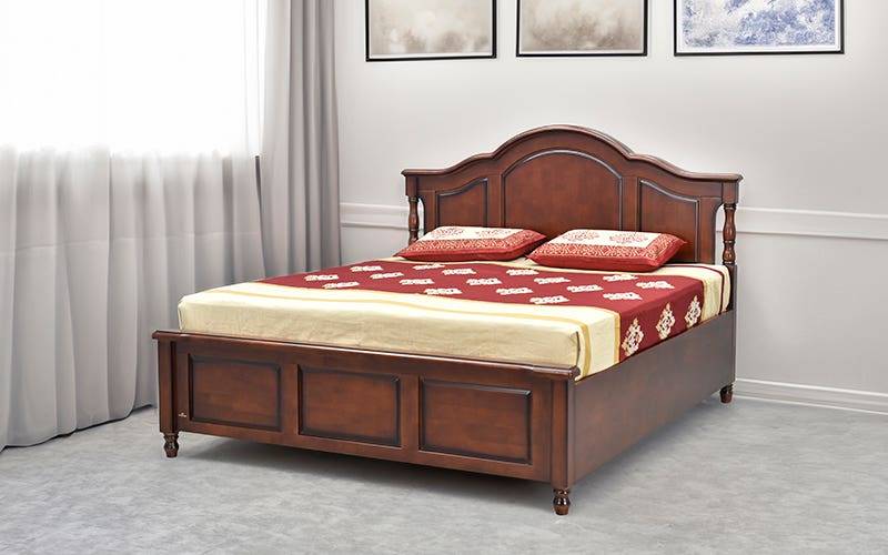 Royaloak Atlanta American Wooden King Bed with Hydraulic Storage