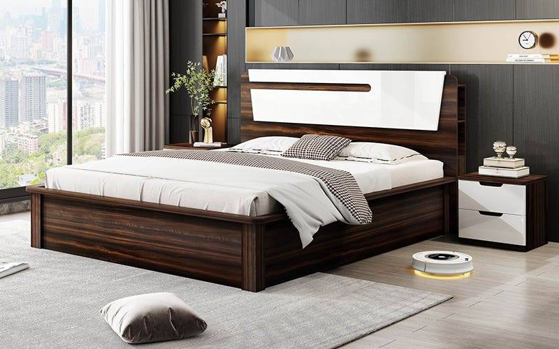 Royaloak Latina Italian Supreme Queen Size Bed With Hydraulic Storage