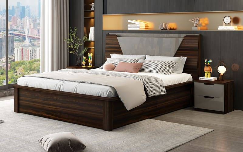 Royaloak Alpha Queen Bed with Hydraulic Storage