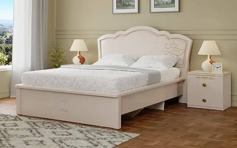 Royaloak Venice Italian King Size Designer Bed With Hydraulic Storage in High Gloss Finish