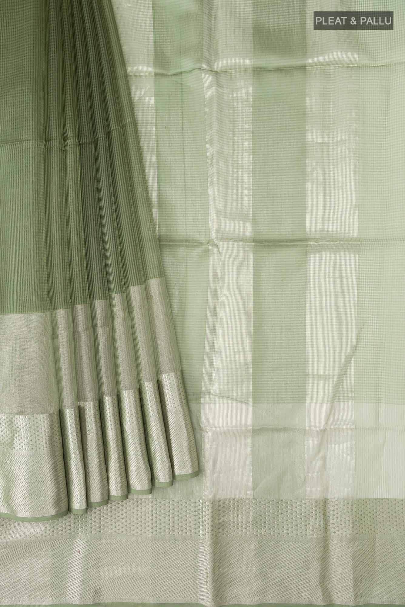 Green Maheshwari Silk Cotton Saree Buy at ₹6059