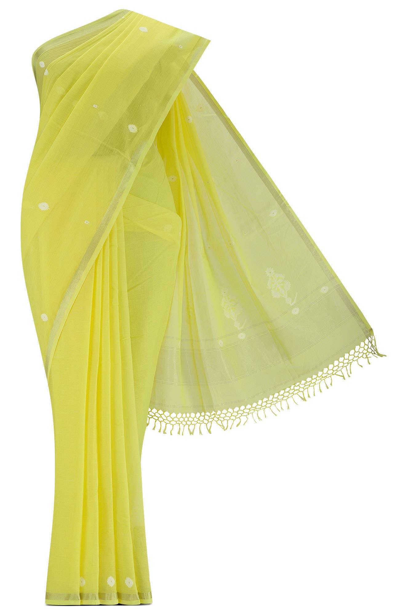 Damini-Yellow Bengal Cotton Saree Buy at ₹2950