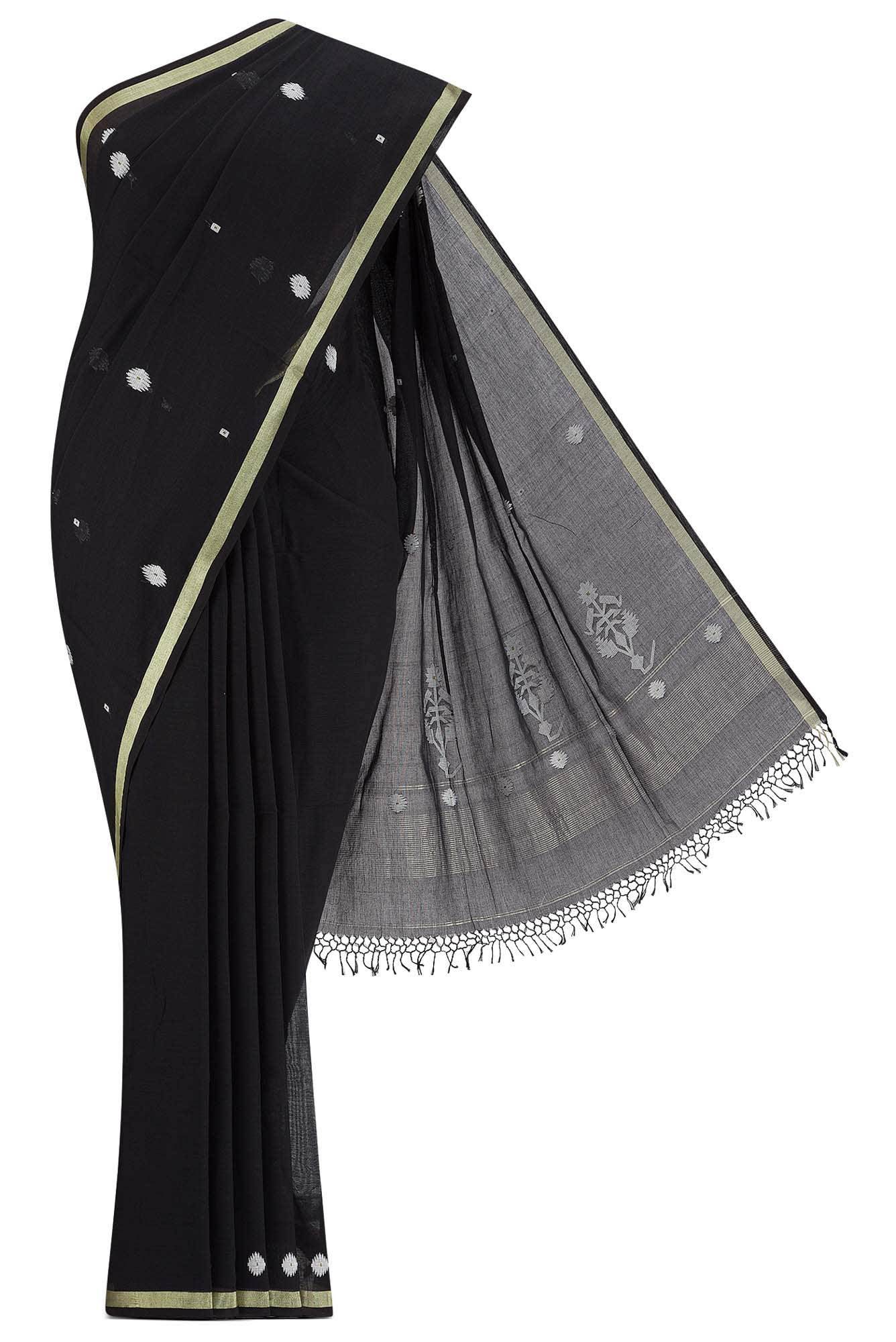 Damini-Black Bengal Cotton Saree Buy at ₹2950