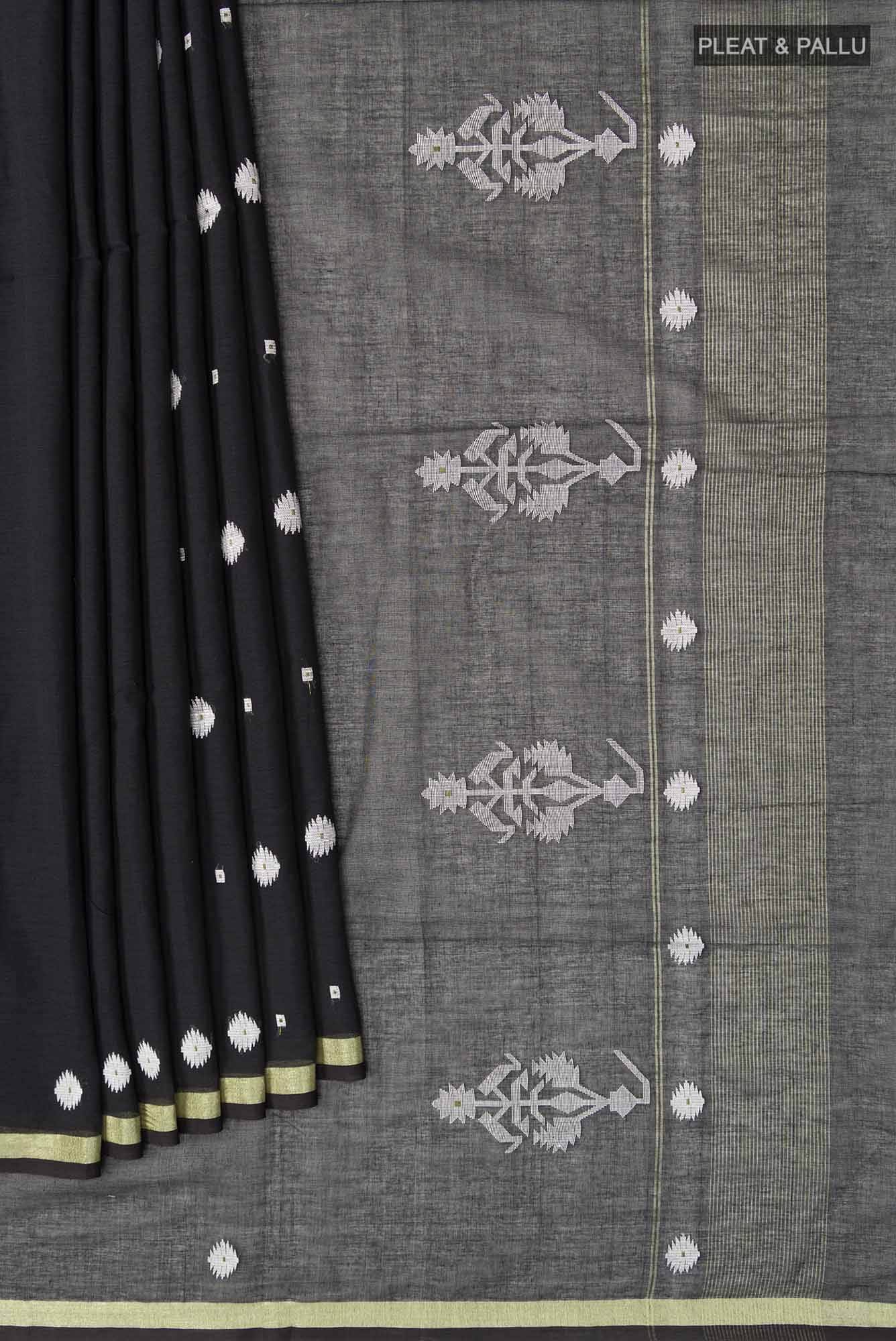 Damini-Black Bengal Cotton Saree Buy at ₹2950