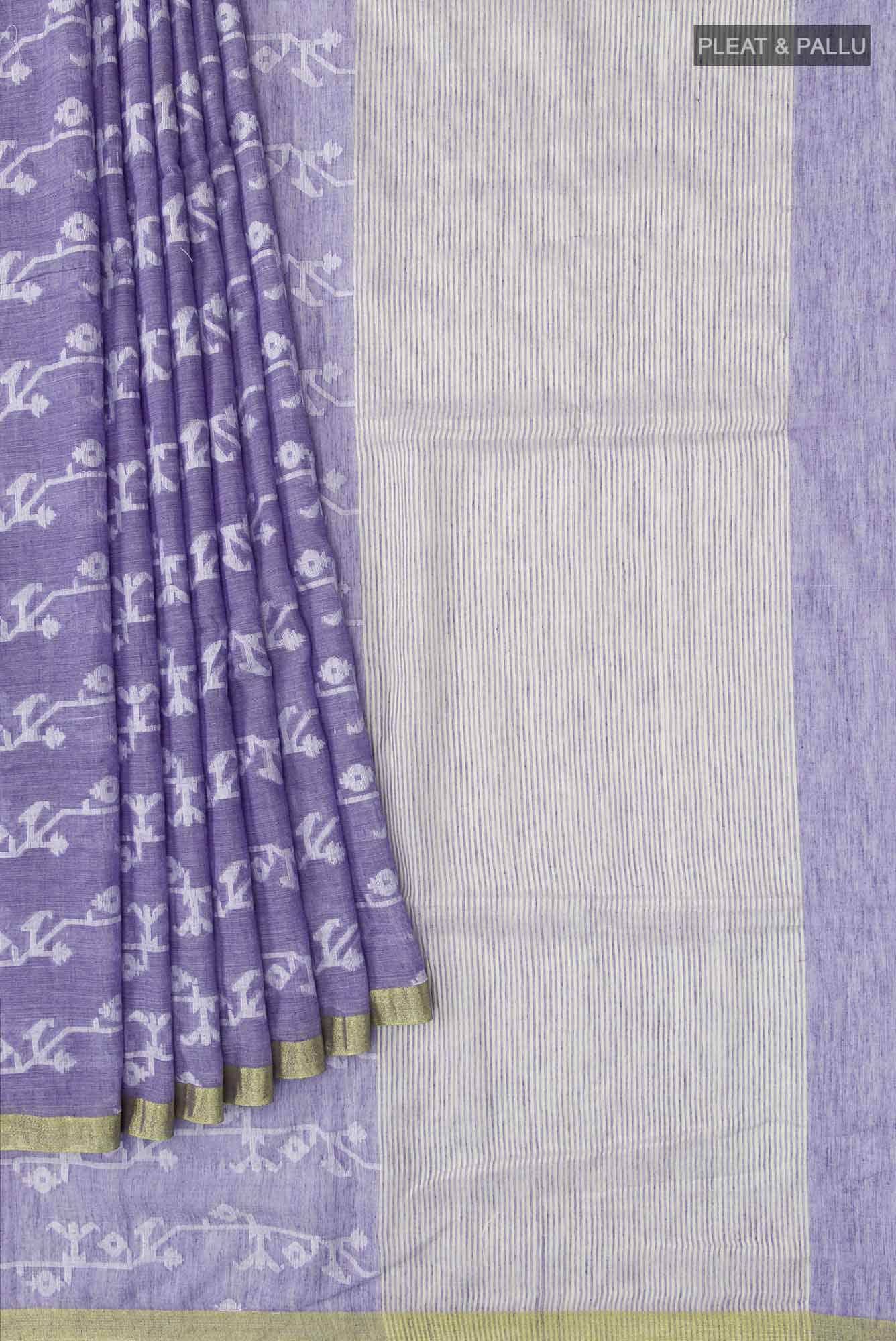 Kadambini-Light Purple Bengal Cotton Saree Buy at ₹2480