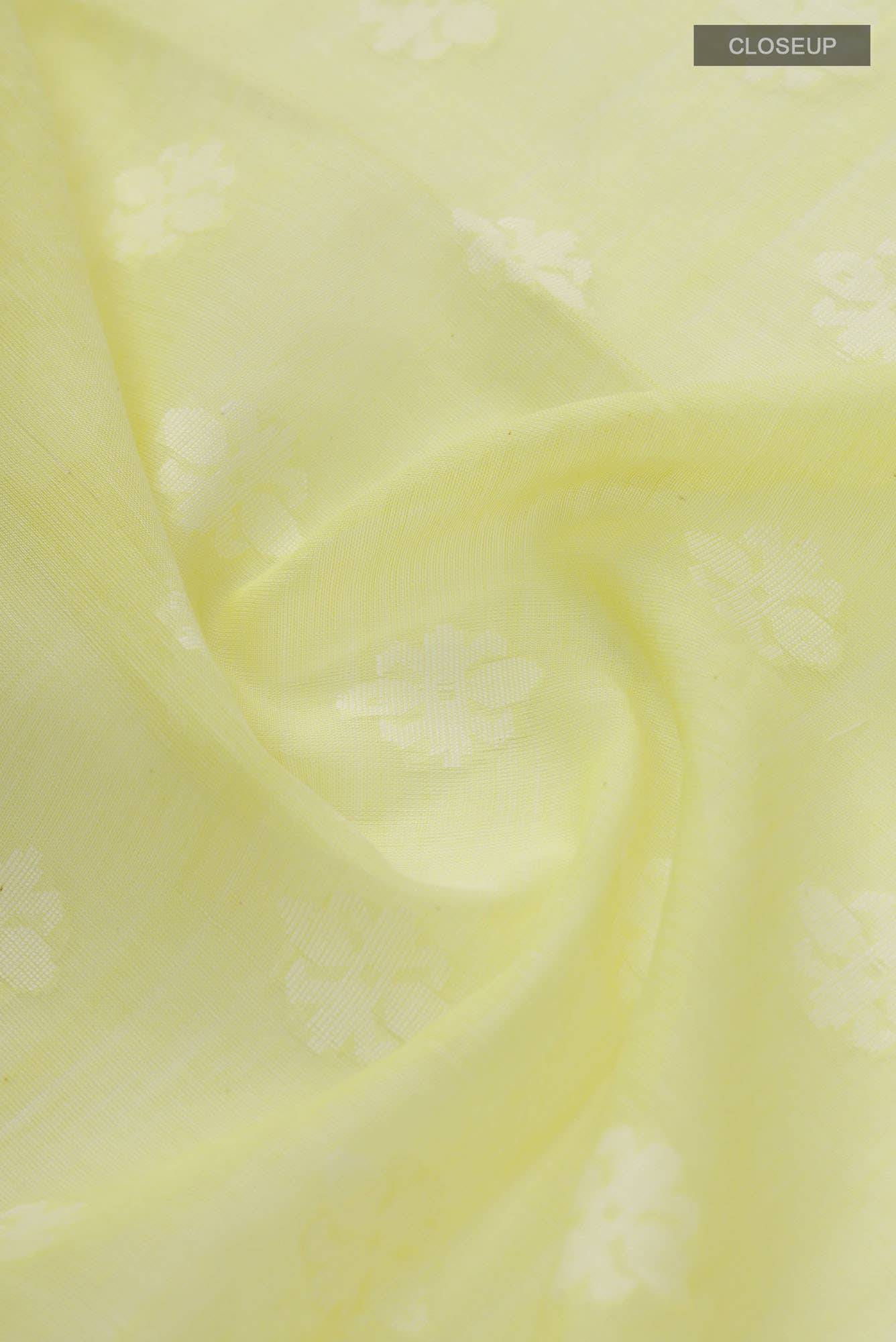 Mrinal-Light Yellow Bengal Cotton Saree Buy at ₹2950