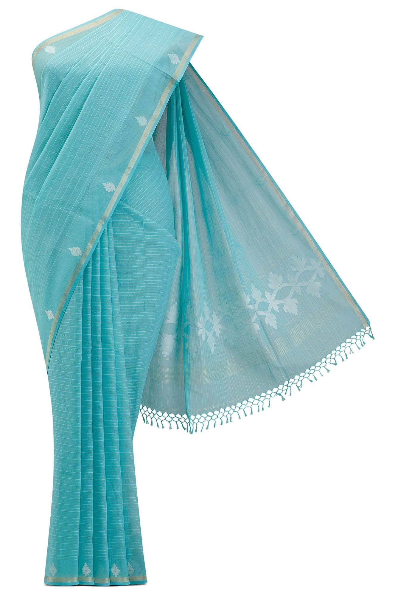 Haimanti-Blue Bengal Cotton Saree Buy at ₹2950