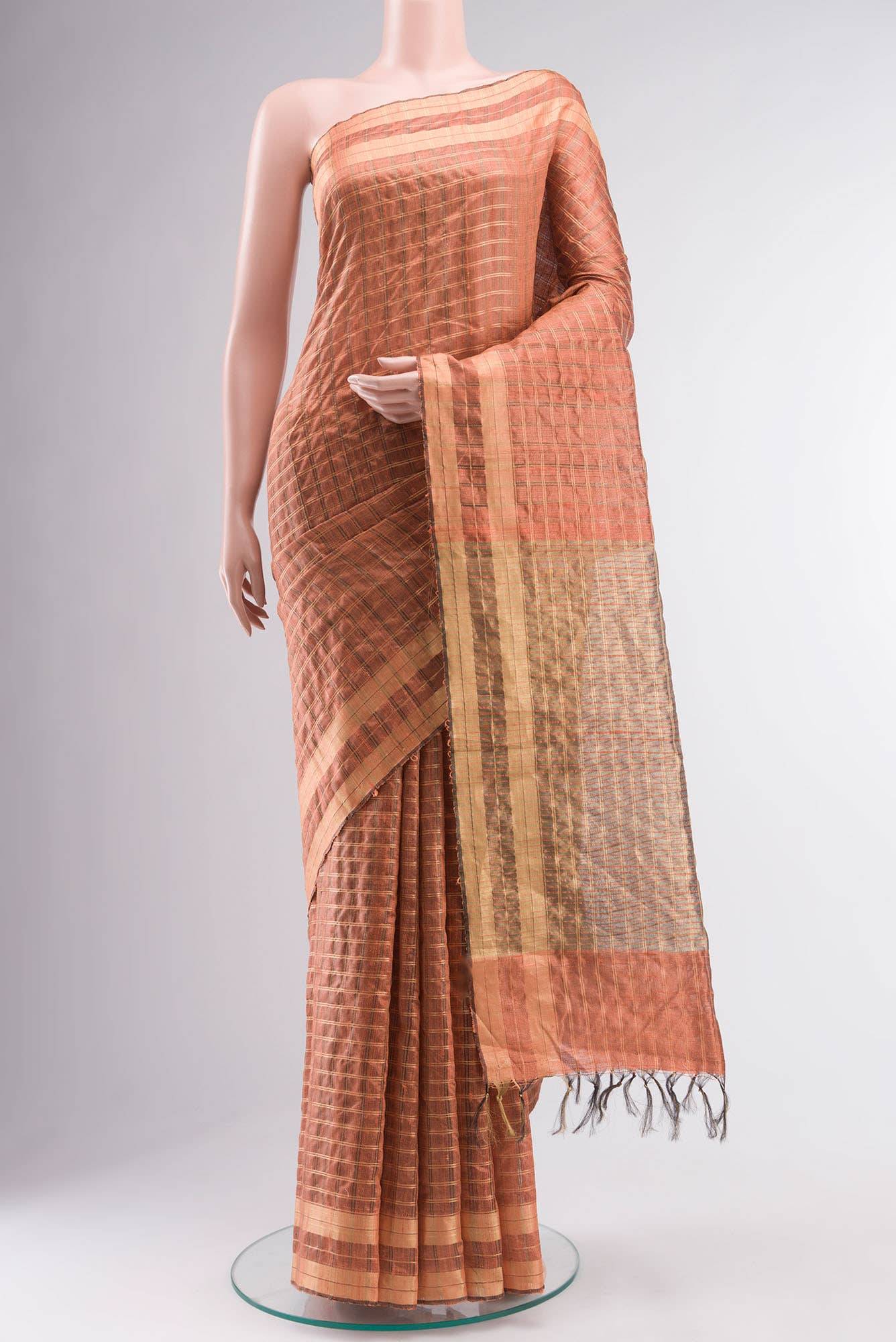 Shruthi-Rust Bhagalpuri Tussar Silk Saree Buy at ₹6700