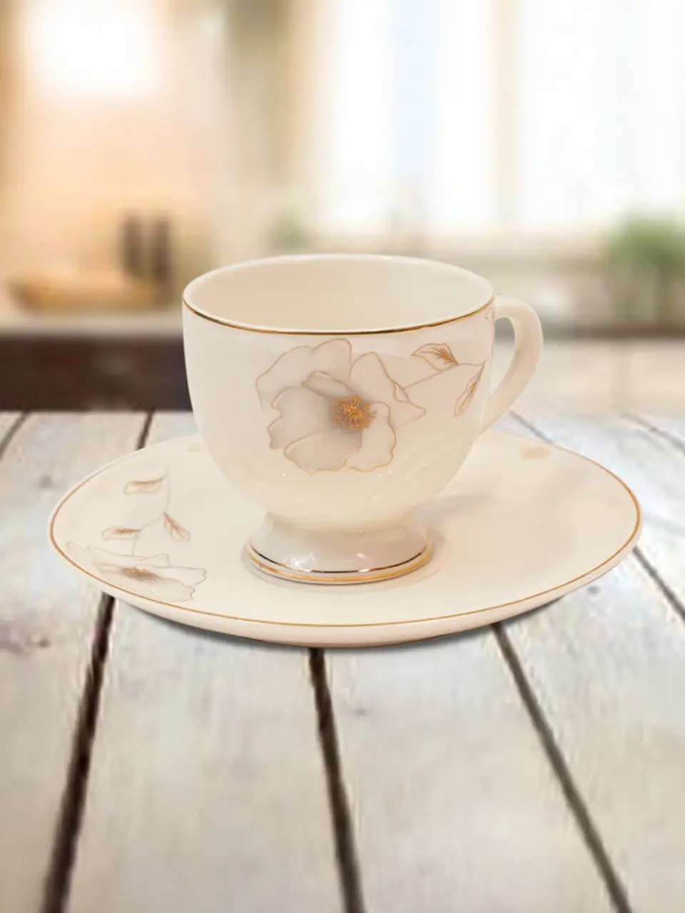 Blluex Elegant Blossom Ceramic Cup & Saucer Set Buy @ ₹2680