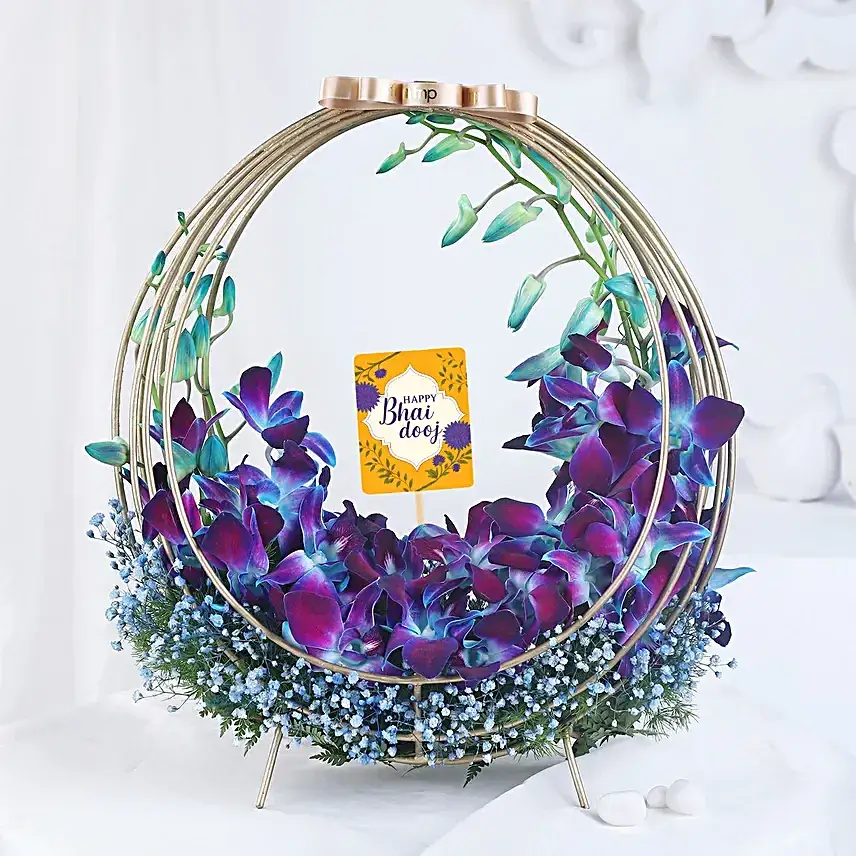 Blue Orchid Floral Gift Arrangement