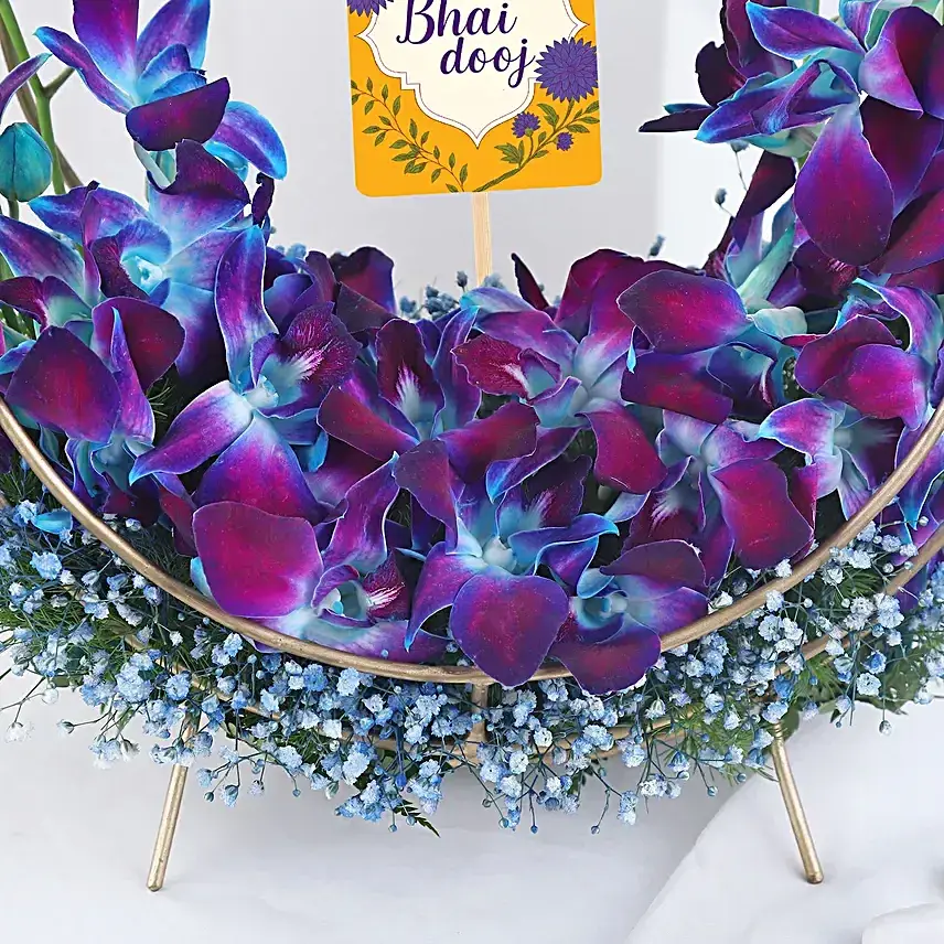 Blue Orchid Floral Gift Arrangement