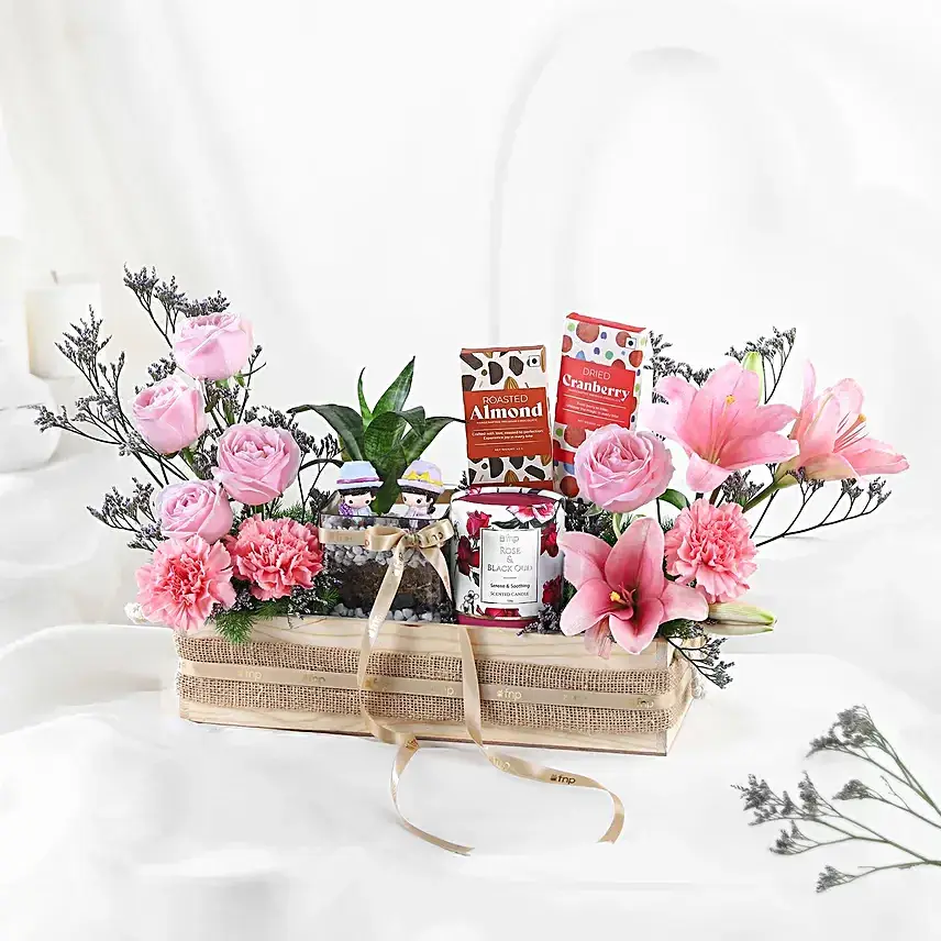 Blush & Bloom Crate arrangement