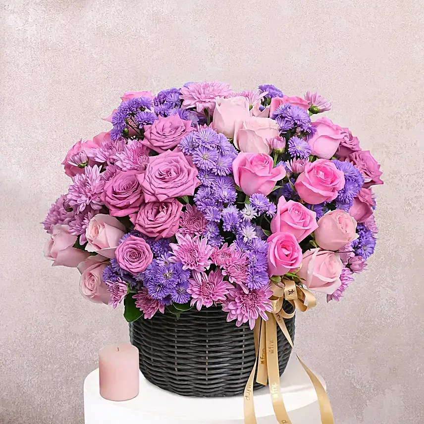 Blush Pink N Purple Floral Arrangement