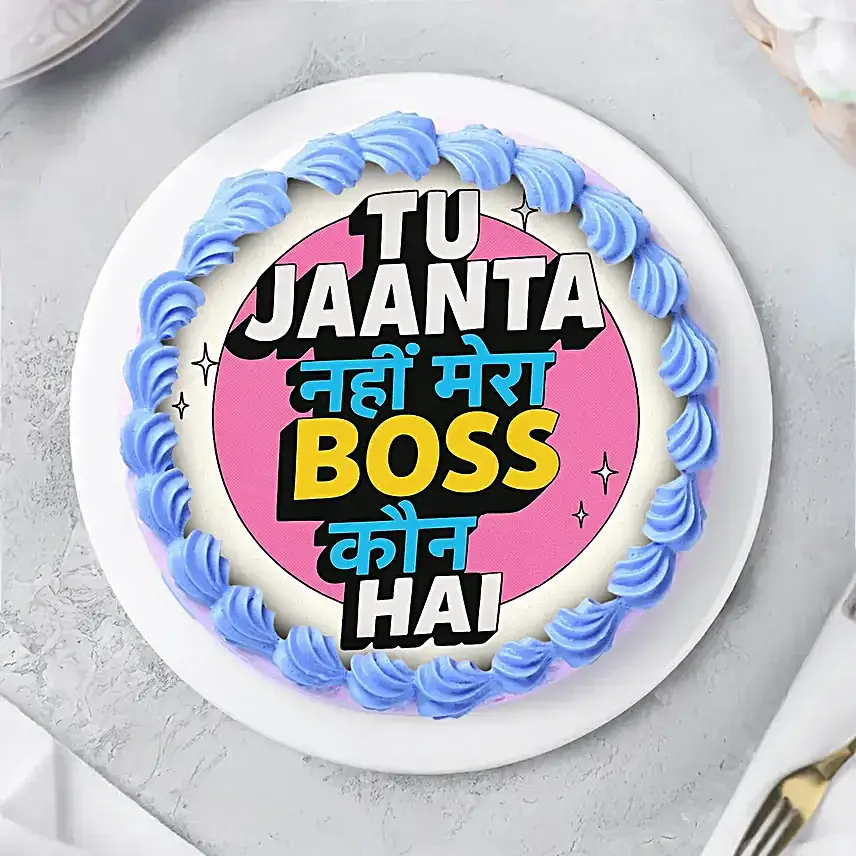 Boss Vibes Chocolate Cream Bento Cake